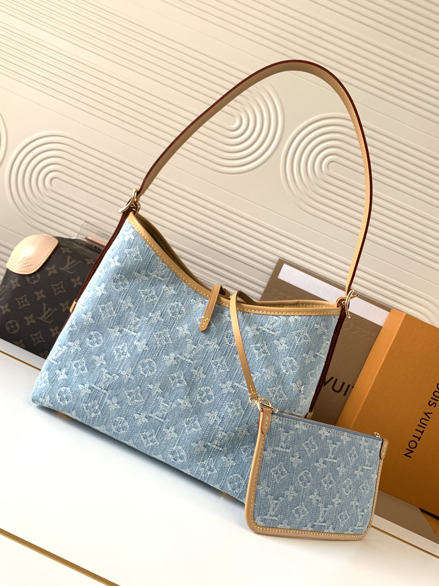 Louis Vuitton Carryall Small Bag in Monogram Denim - Image 3