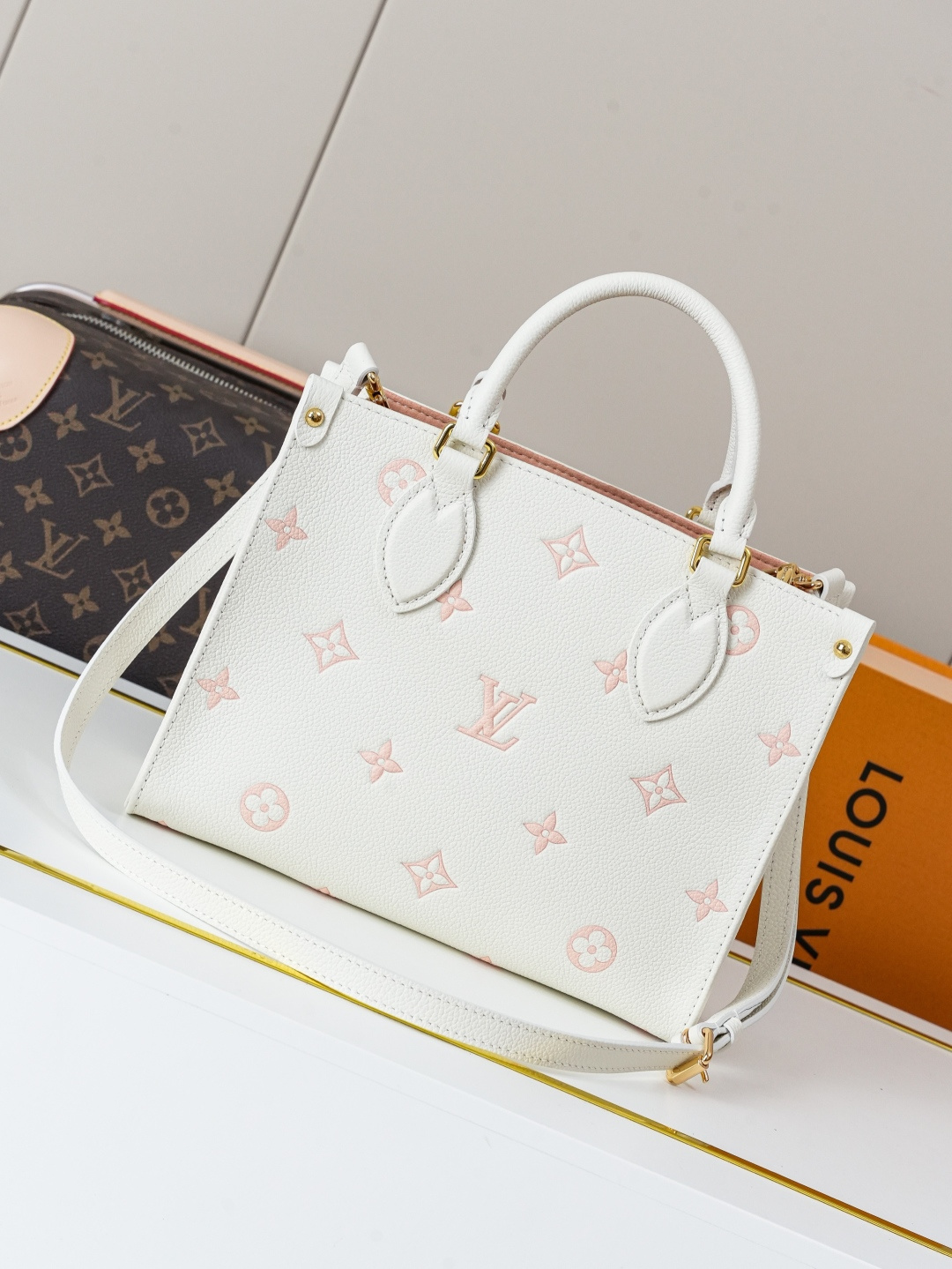Louis Vuitton OnTheGo Small Tote Bag in Monogram Empreinte Leather - Image 3