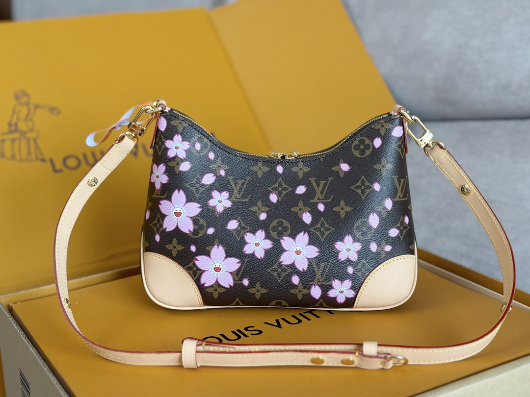 Louis Vuitton x Takashi Murakami Boulogne Shoulder Bag M13265 Cherry Blossom - Image 3