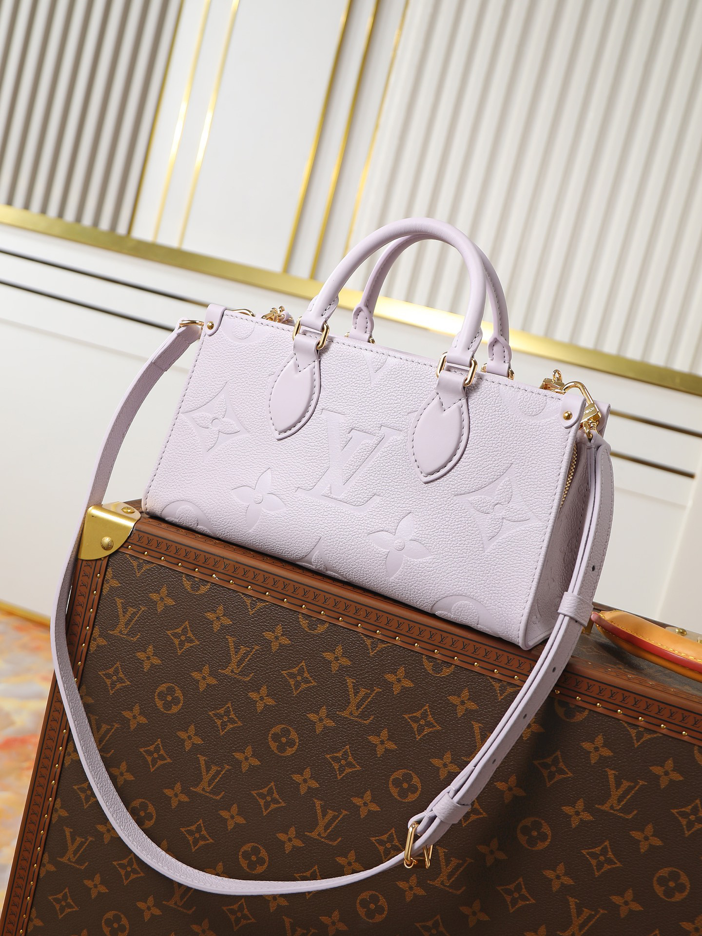 Louis Vuitton OnTheGo East West Monogram Empreinte Handbag - Image 3