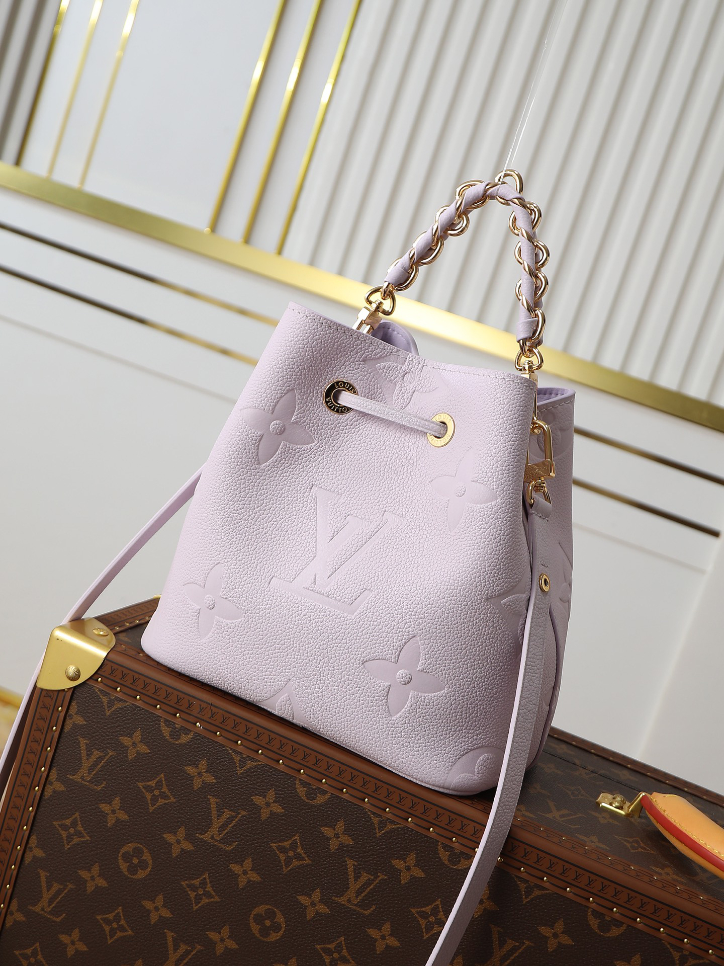 Louis Vuitton Néonoé BB Shoulder Bag in Dream Purple Monogram Empreinte Leather - Image 3