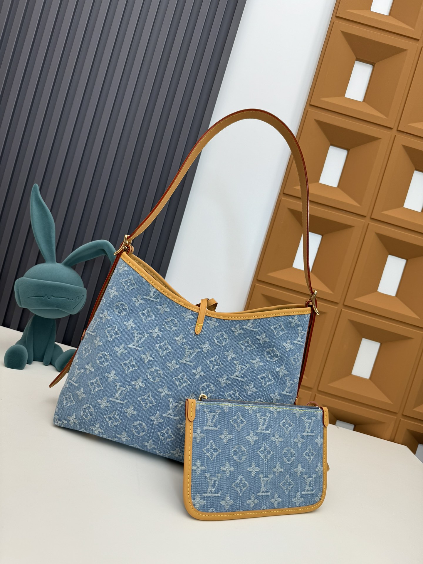 Louis Vuitton CarryAll Medium Tote Bag in Light Blue Denim, M11462 - Image 3