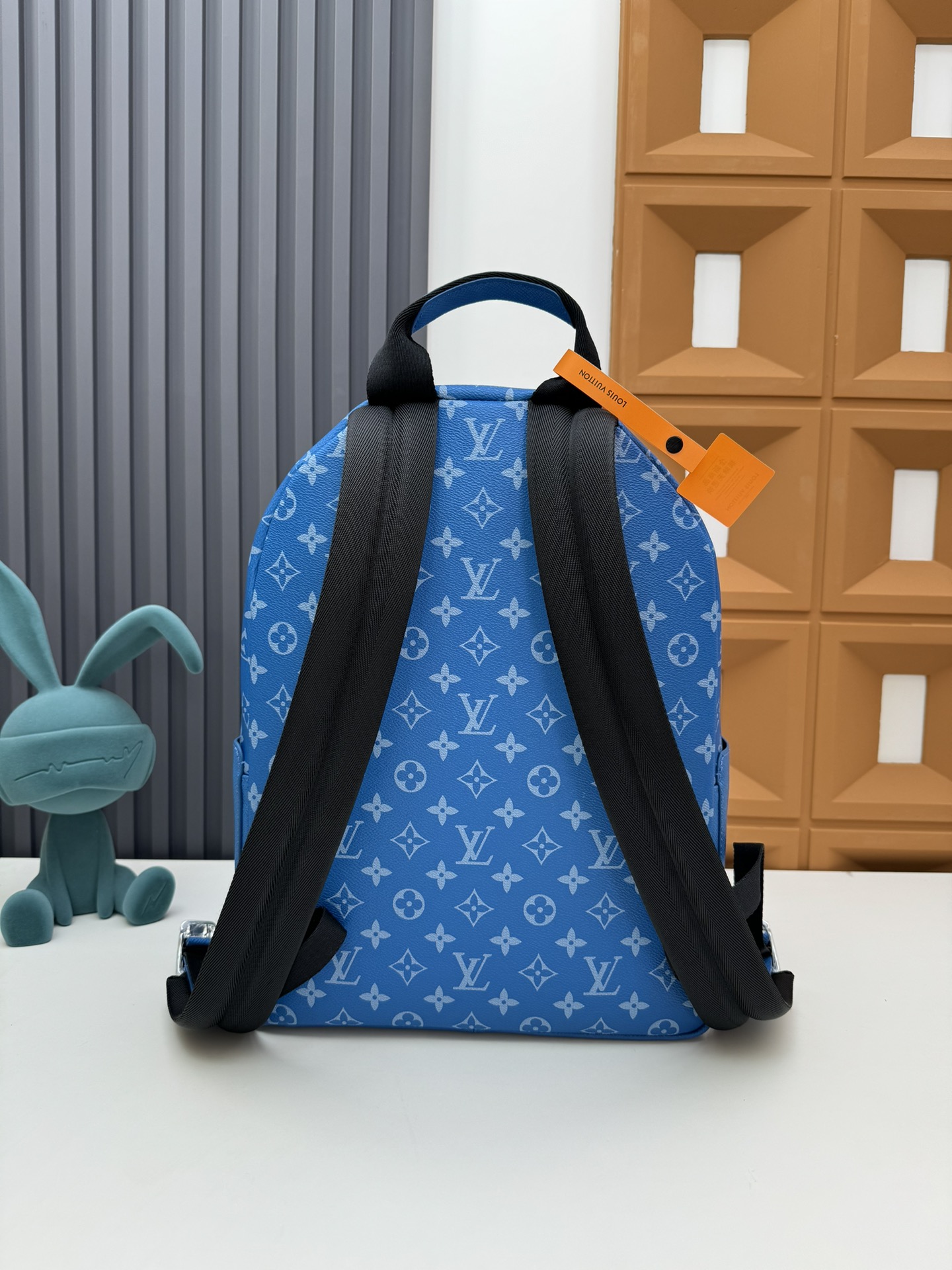 Louis Vuitton Discovery Backpack M31026 in Blue Monogram Shadow Leather - Image 3