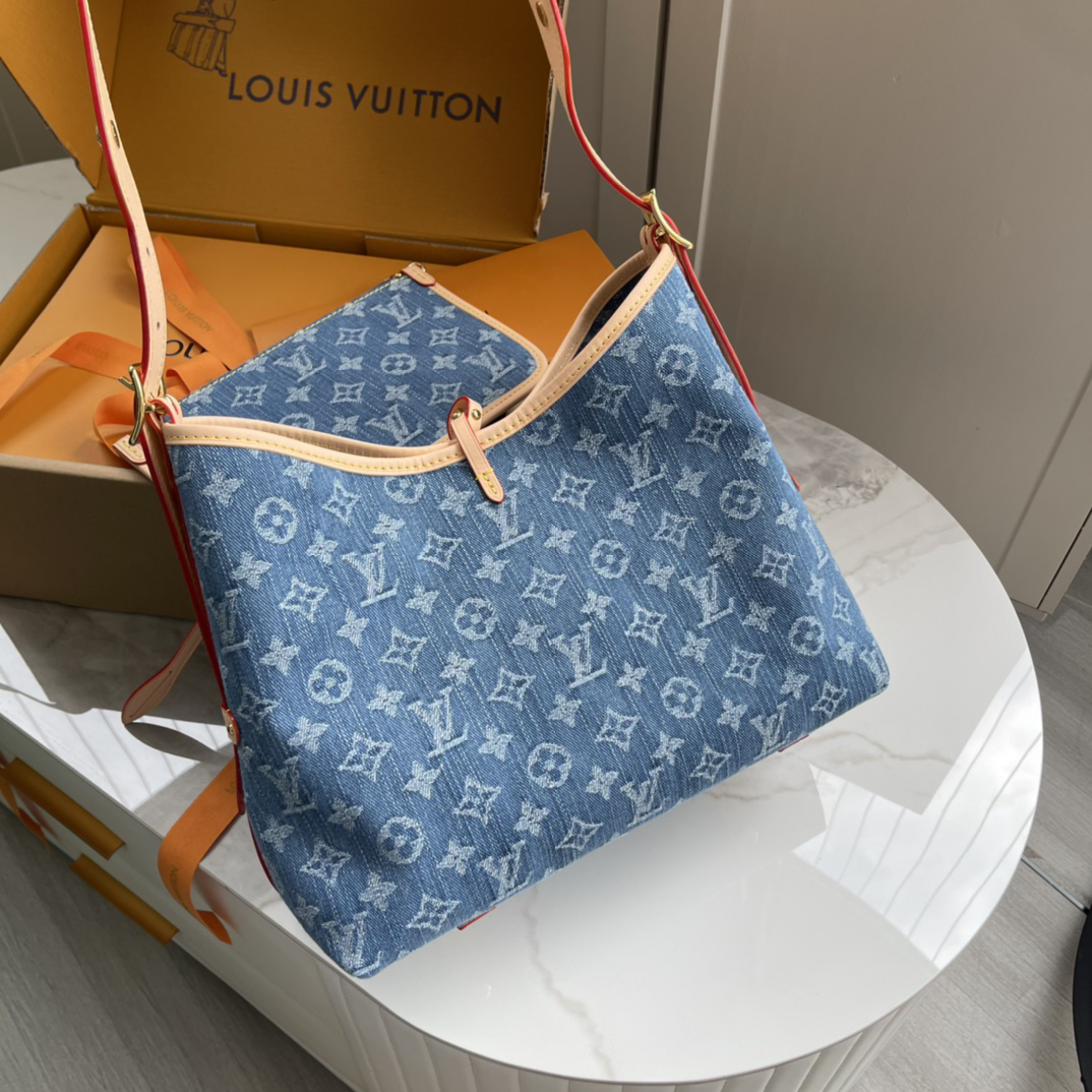 Louis Vuitton CarryAll PM Tote Bag M46854 in Blue Monogram Canvas - Image 3