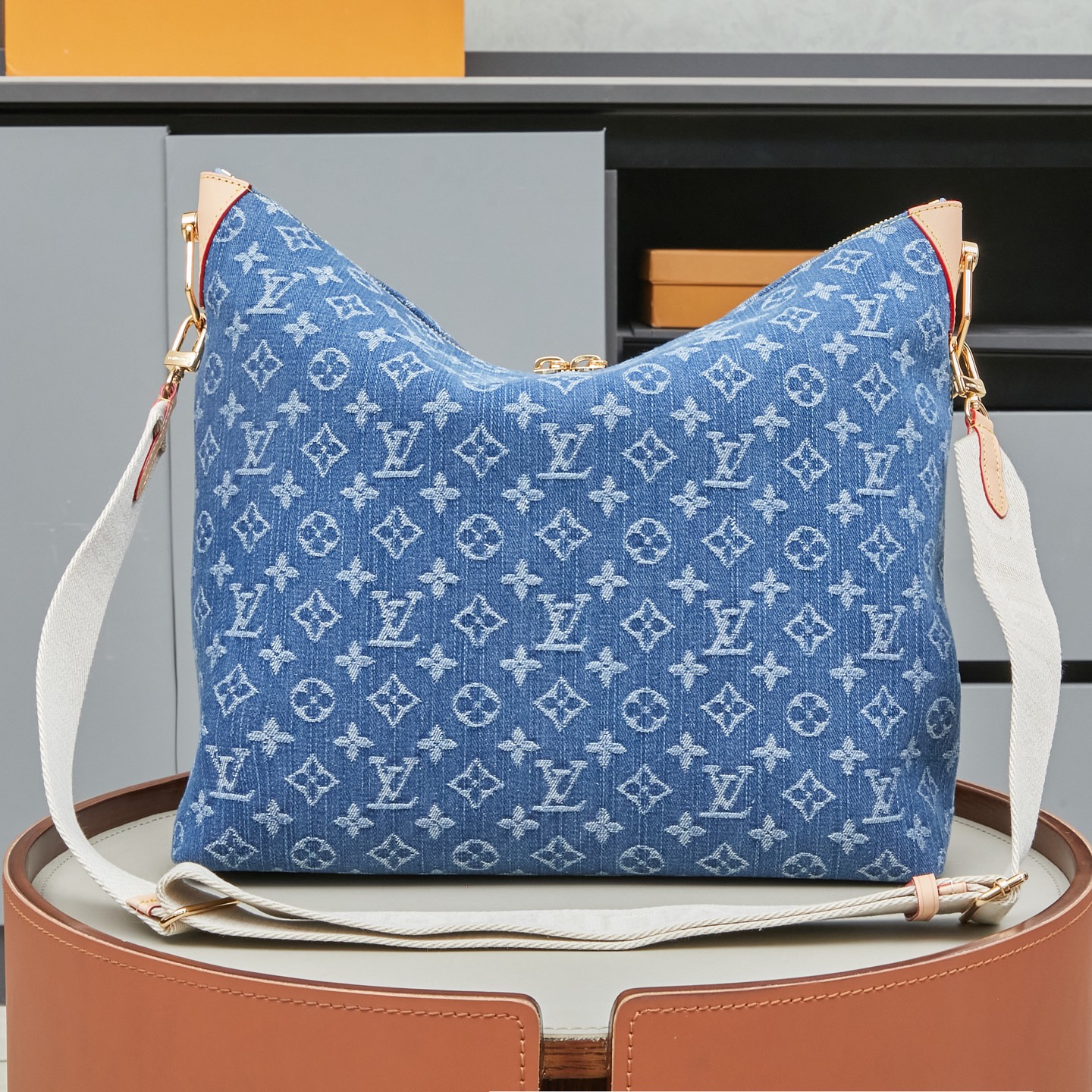 Louis Vuitton Coussin Hobo MM Monogram Denim Bag - Image 3