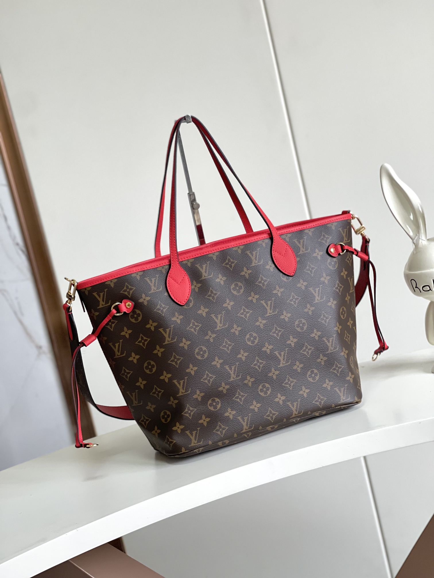 Louis Vuitton Neverfull MM Handbag in Damier Azur Canvas - Image 3