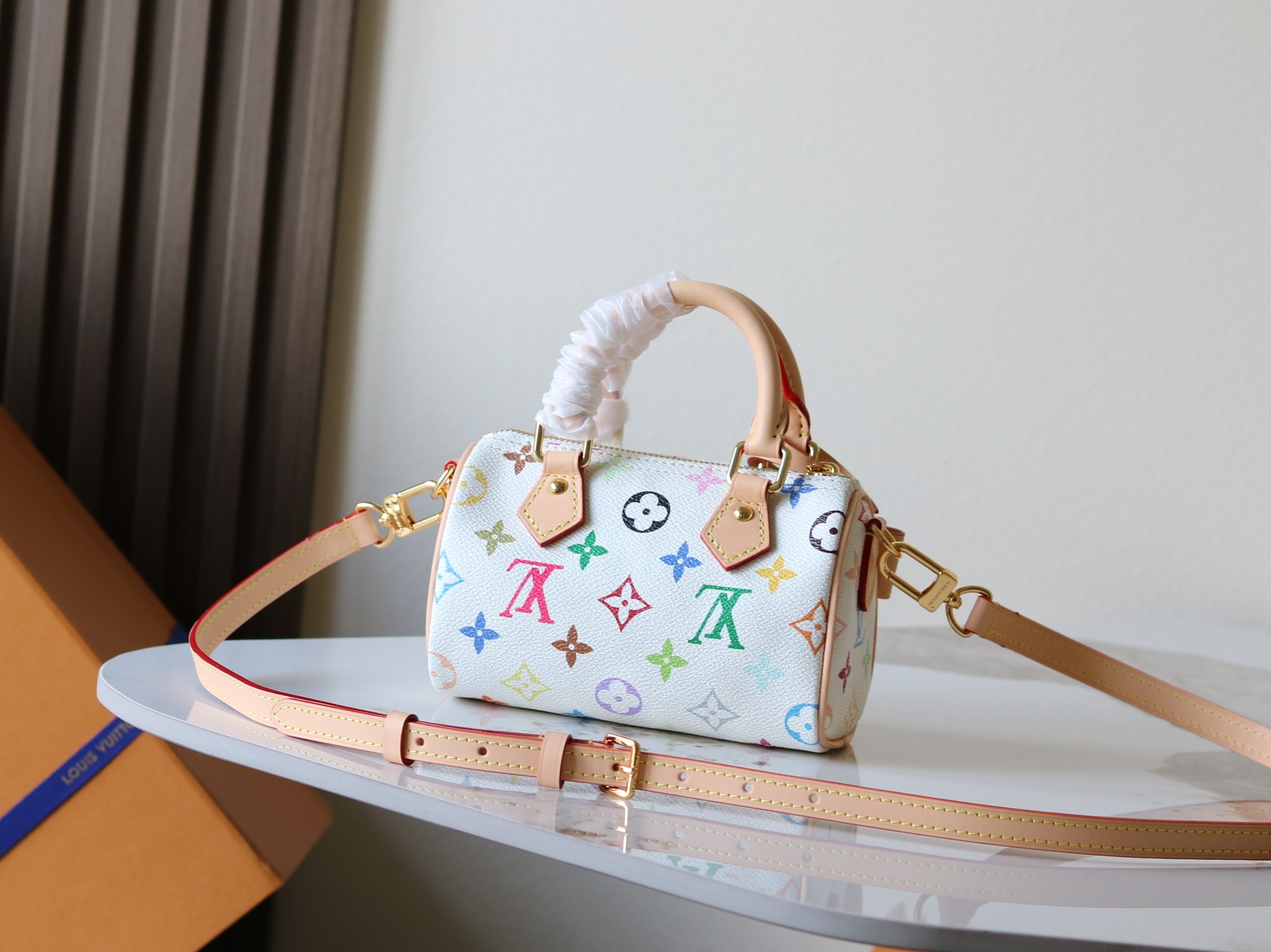 Louis Vuitton Nano Speedy Handbag in Multicolor Monogram Canvas - Image 3