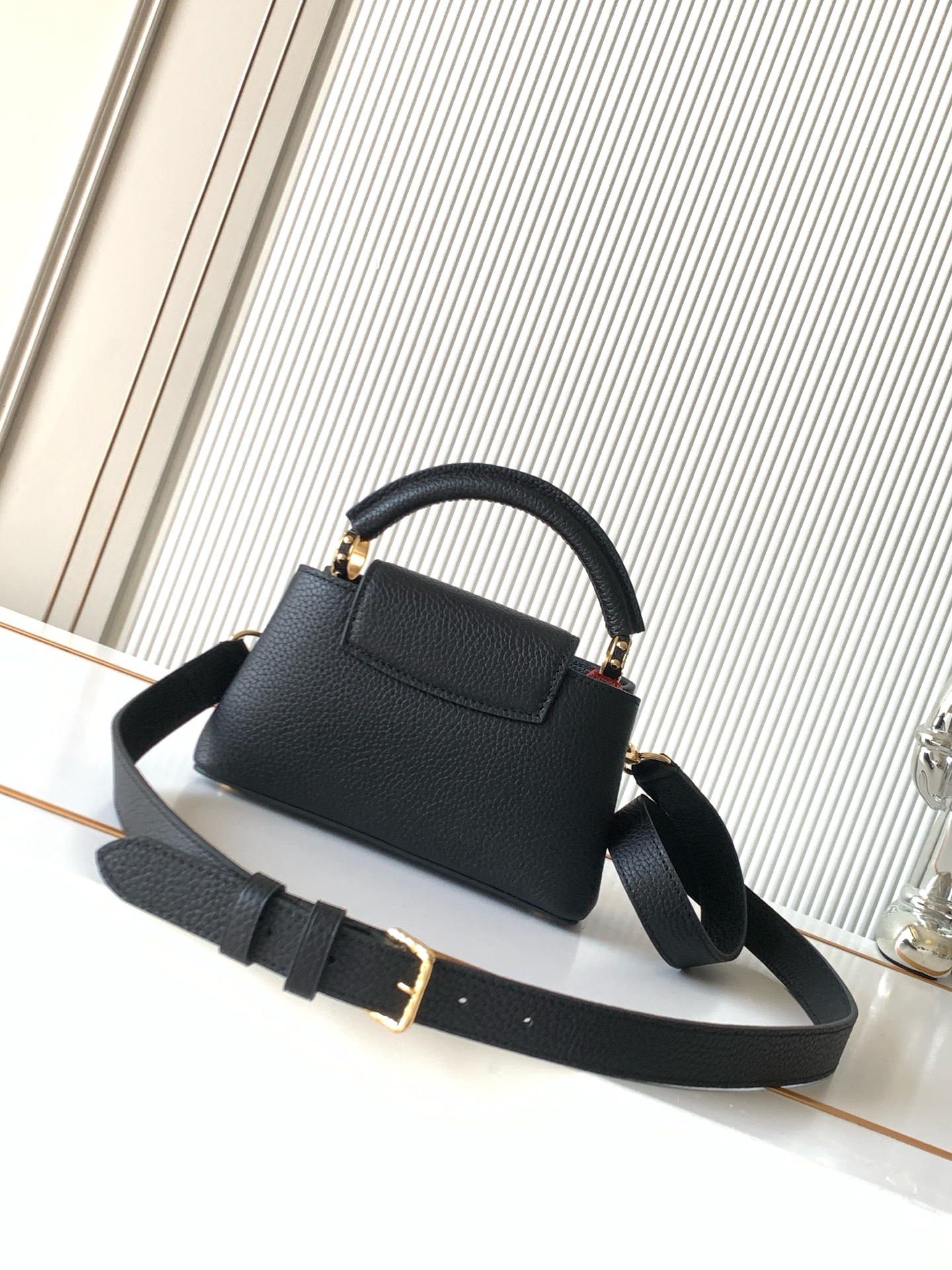 Louis Vuitton Capucines East West Mini Handbag M24671 in Black - Image 3