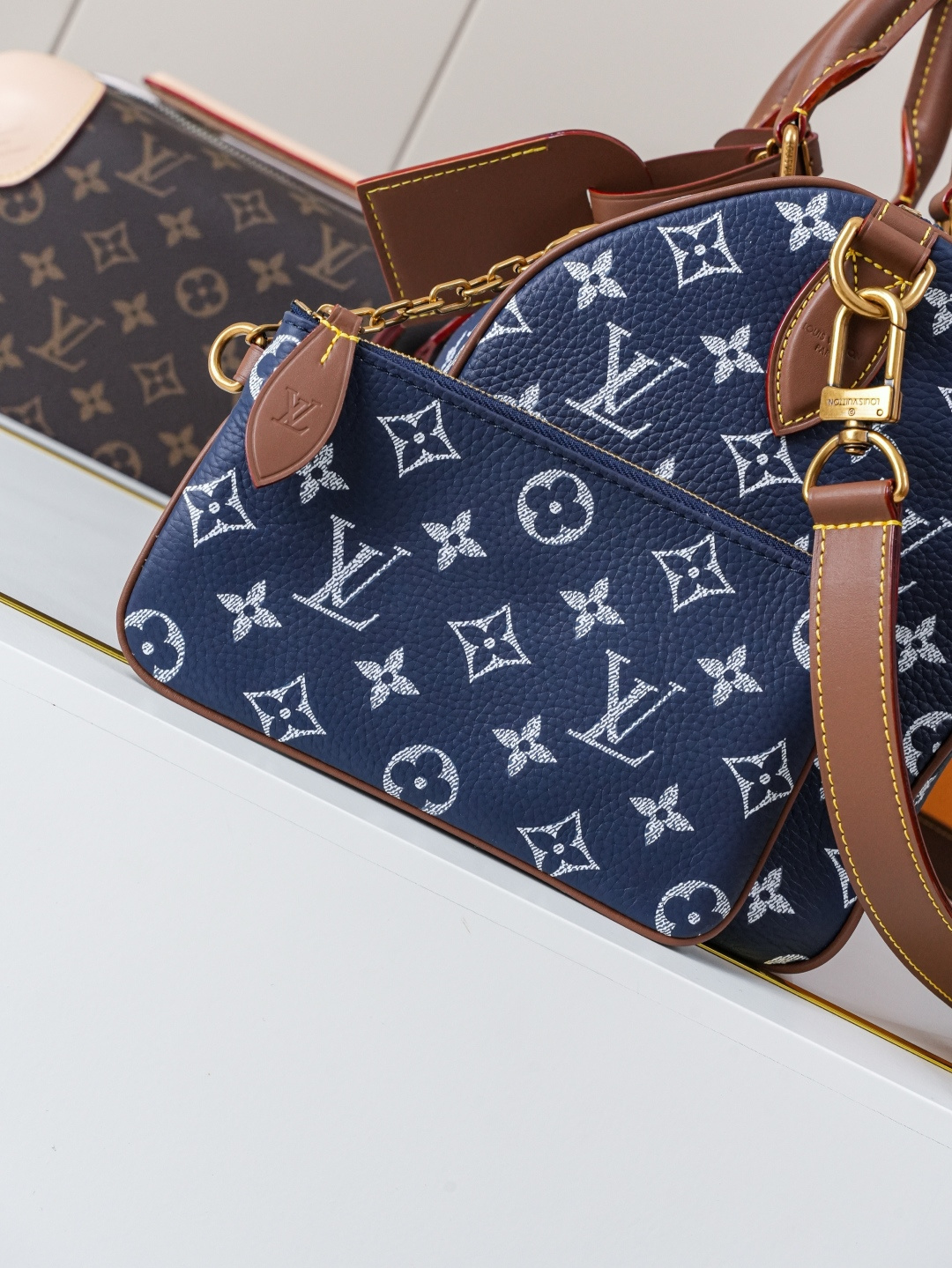 Louis Vuitton Speedy Bandouliere 30 Handbag, Sapphire Blue - Image 3
