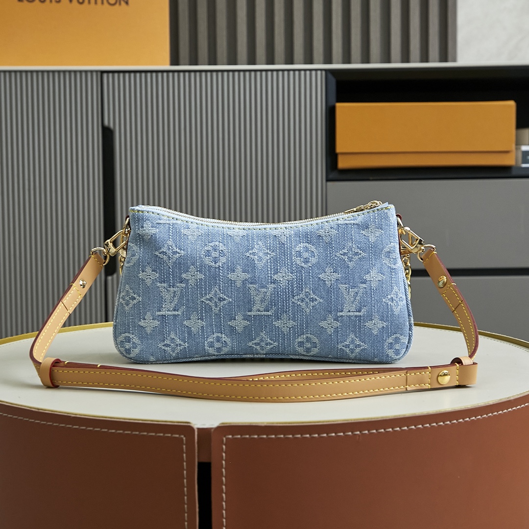 Louis Vuitton Liv Pochette M83532 in Light Blue Monogram Denim - Image 3
