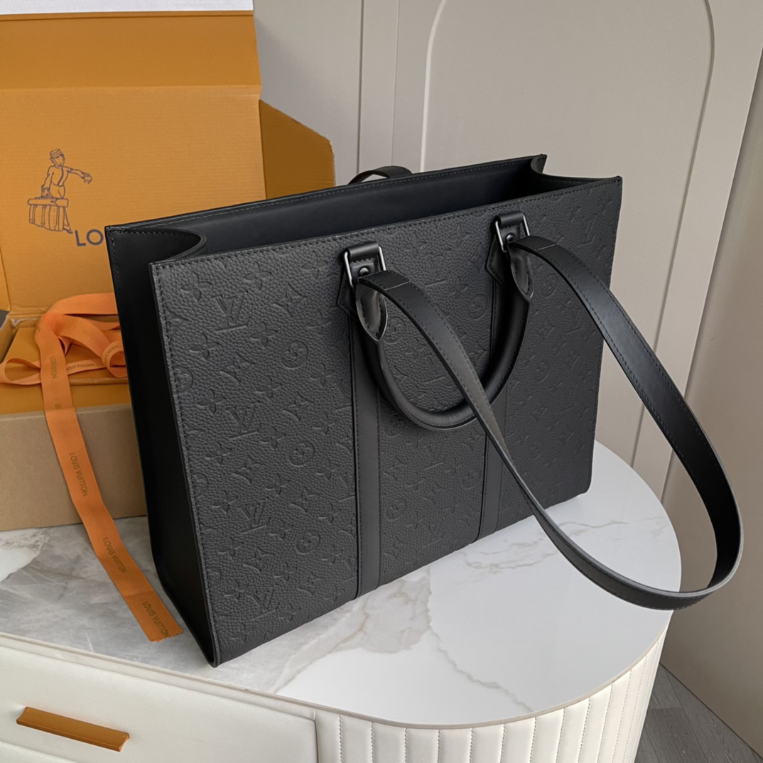Louis Vuitton Sac Plat 24H Monogram Eclipse Tote Bag - Image 3