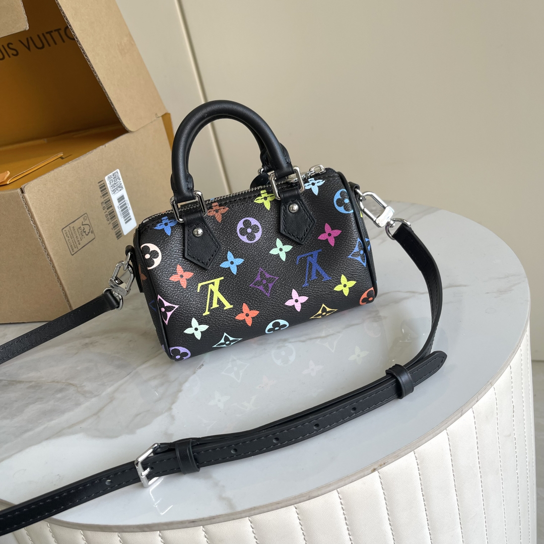 Louis Vuitton x Takashi Murakami Nano Speedy Crossbody Bag - Image 3