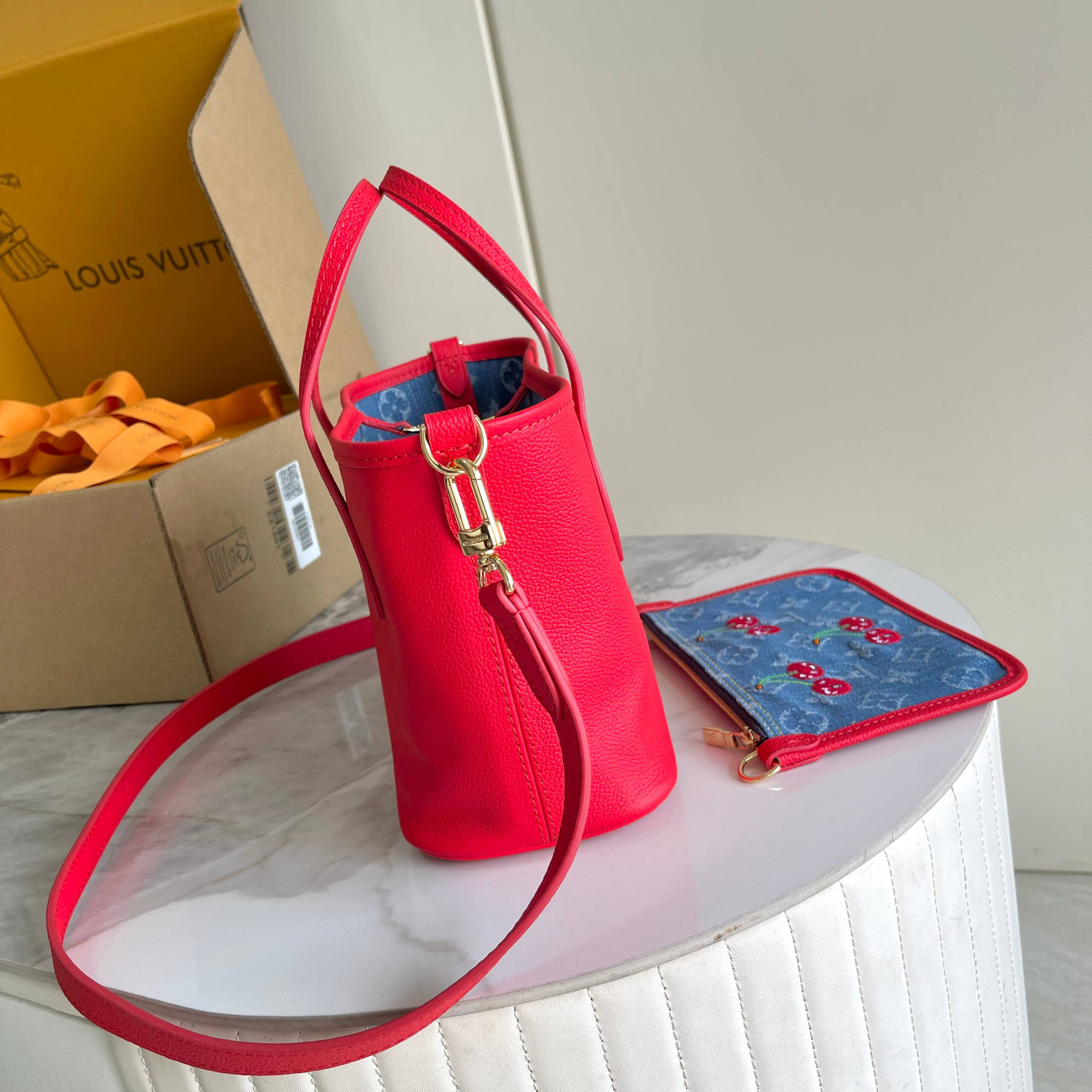 Louis Vuitton Neverfull Inside Out BB Handbag in Monogram Denim - Image 3