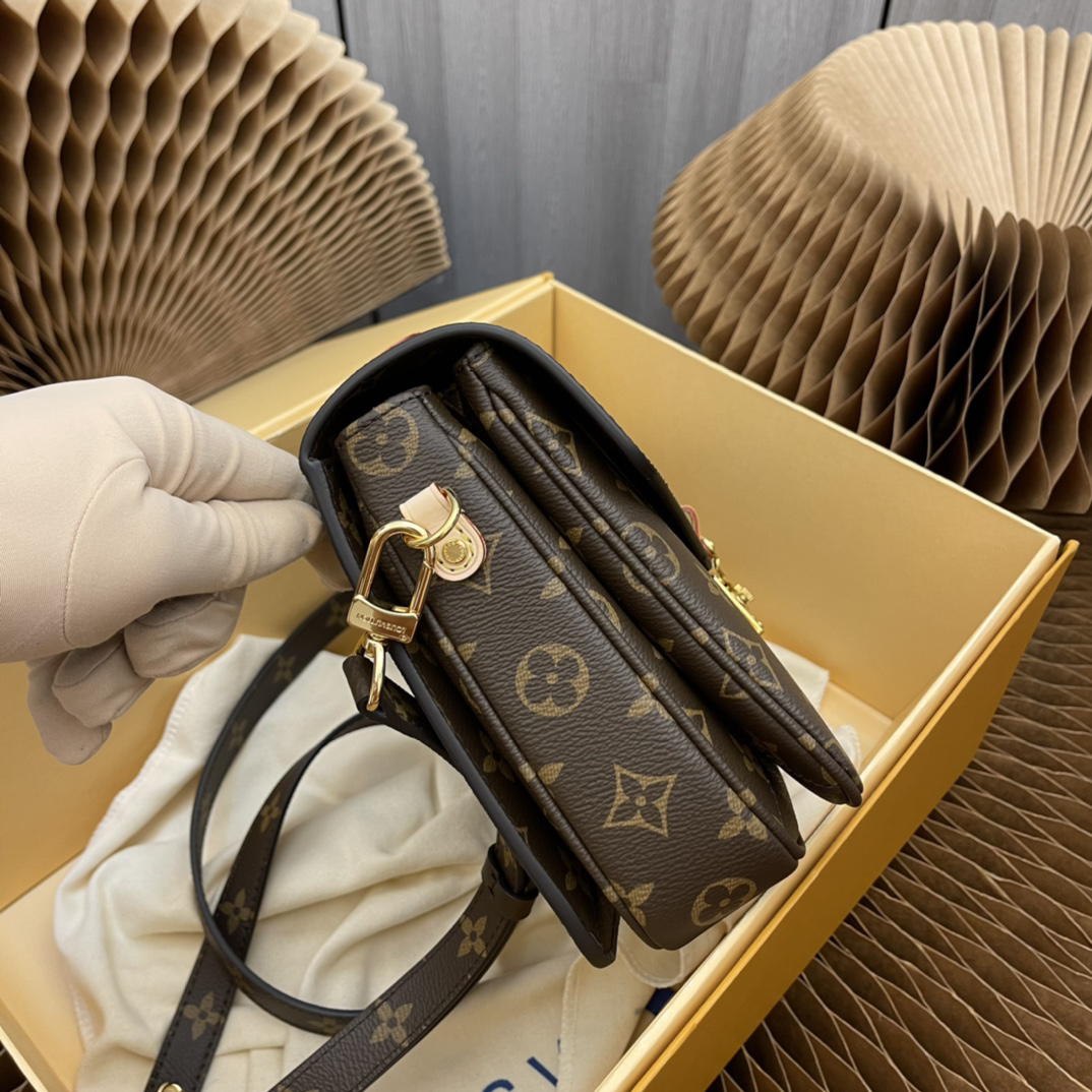 Louis Vuitton Pochette Metis Monogram Canvas Crossbody Bag - Image 3