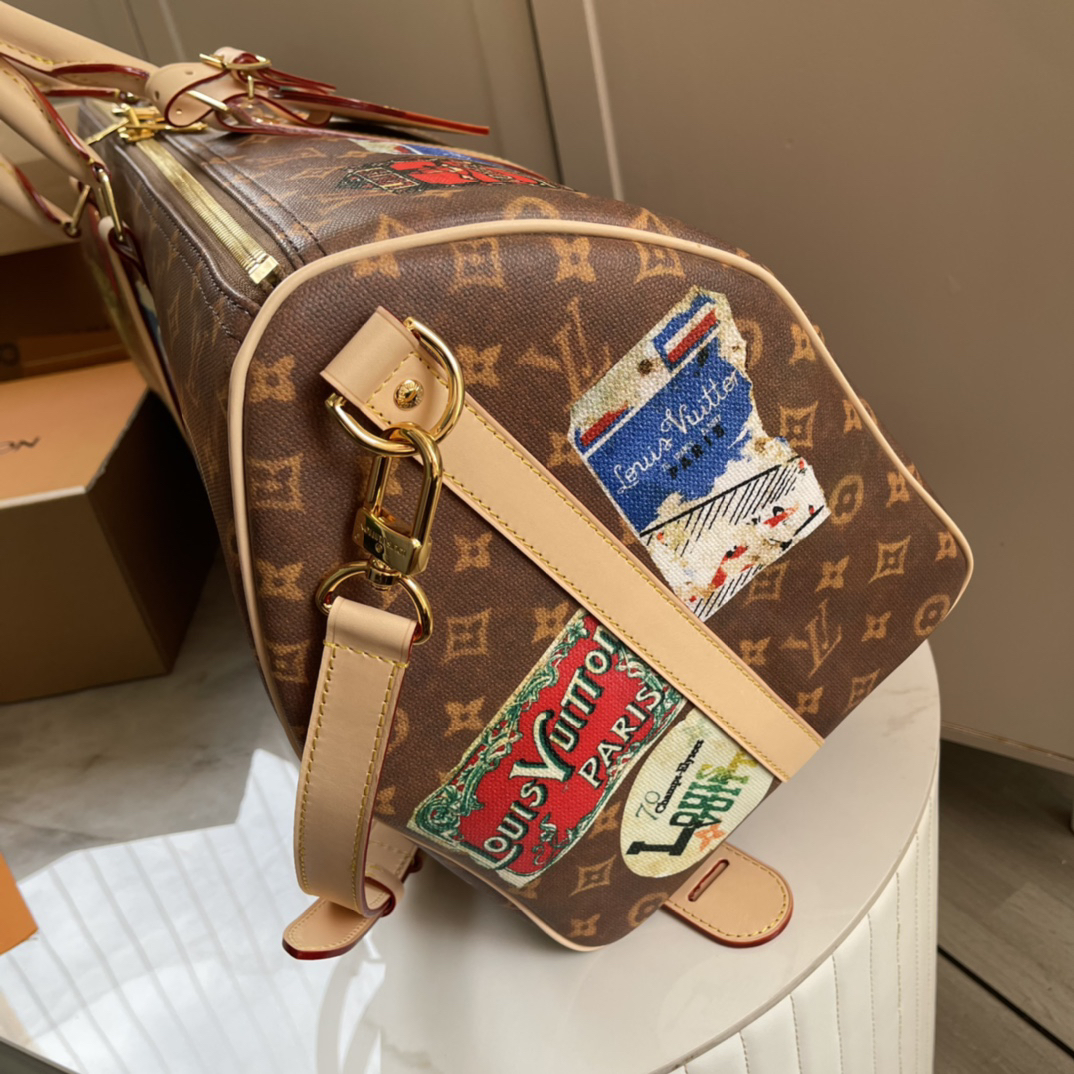 Louis Vuitton Keepall Bandoulière 45 Travel Bag - Image 3