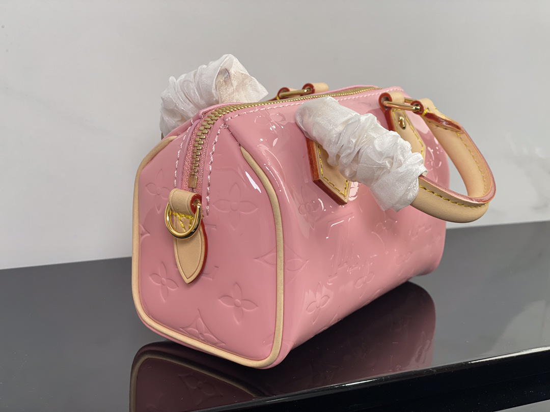 Louis Vuitton Nano Speedy Pink Handbag - Image 3