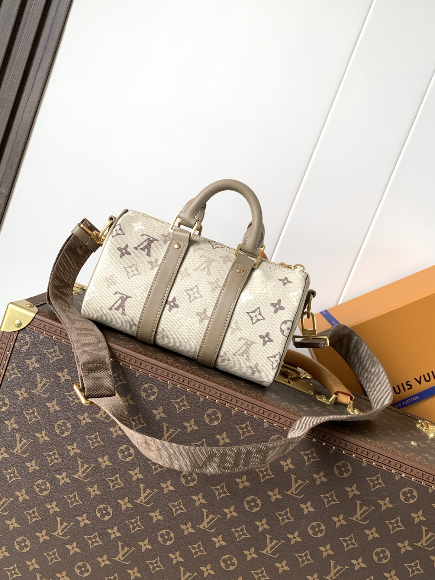 Keepall Bandoulière 25 Travel Bag in Monogram Surplus Coated Canvas - Image 3