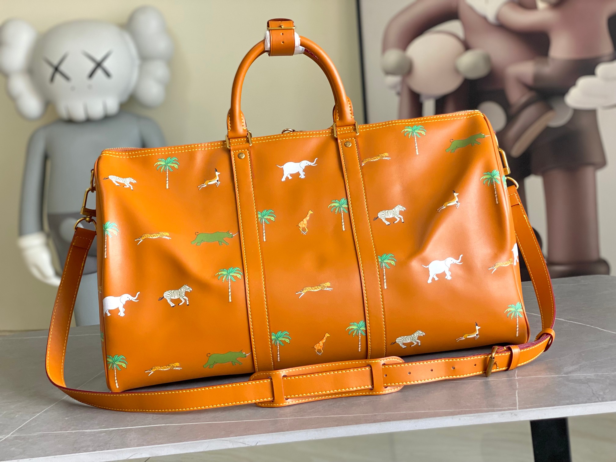 Louis Vuitton Heritage Keepall 50 Leather Travel Bag - Image 3
