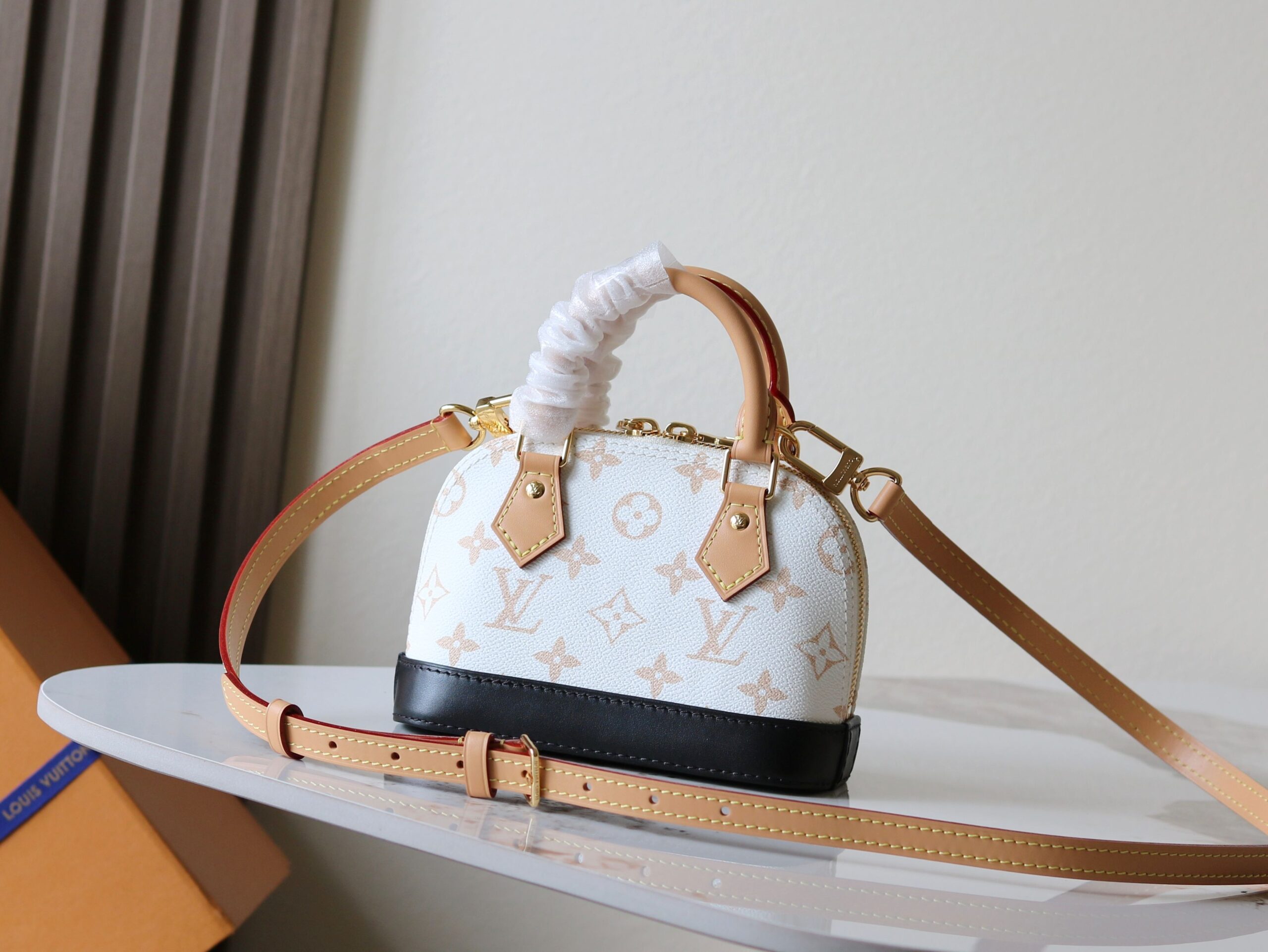 Louis Vuitton Nano Alma Crossbody Bag in Monogram Dune Canvas - Image 3