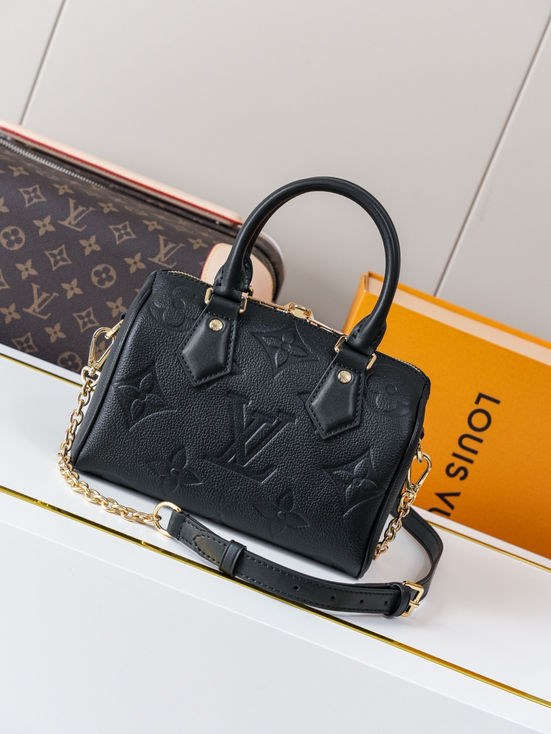 Louis Vuitton Speedy Bandoulière 20 Monogram Empreinte Leather Crossbody Bag - Image 3