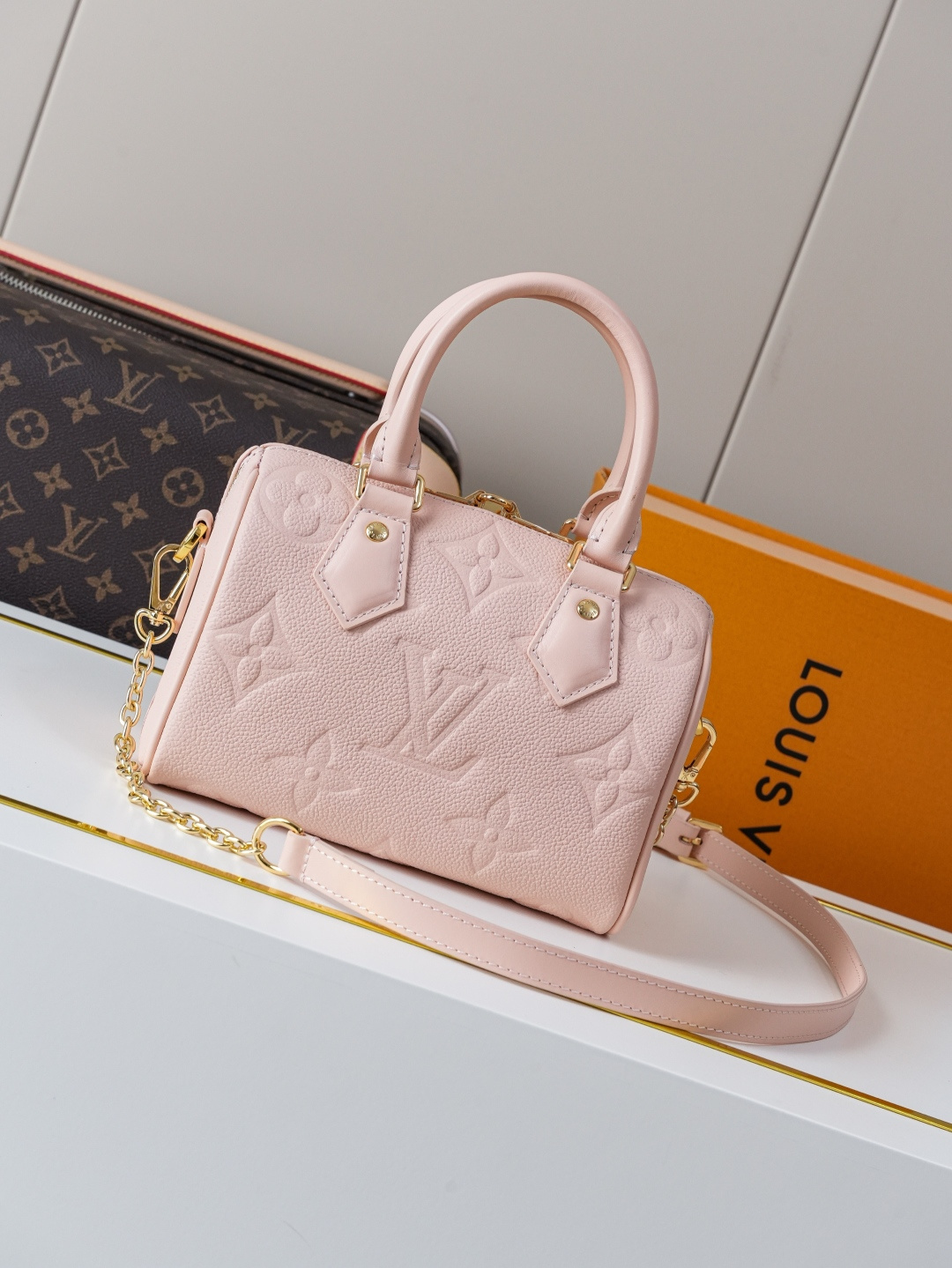 Louis Vuitton Speedy Bandoulière 20 Monogram Empreinte Leather Crossbody Bag - Image 3