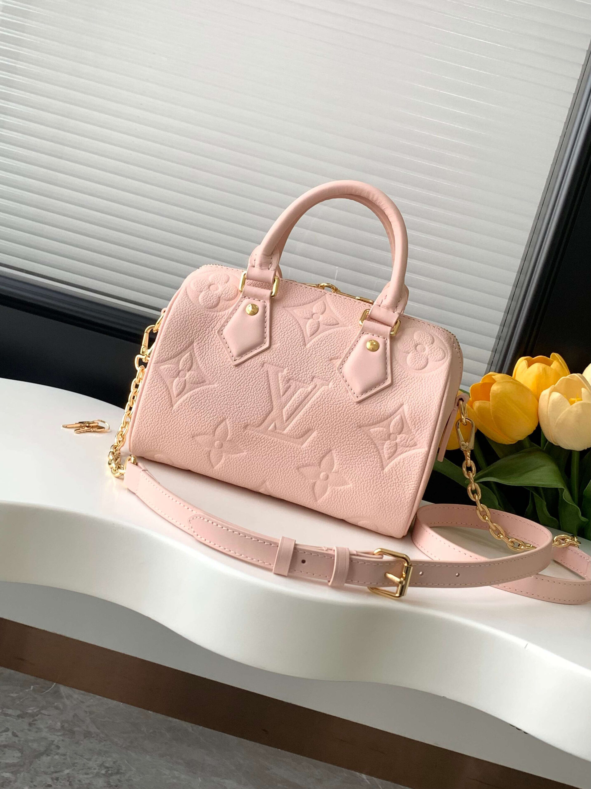 Louis Vuitton Speedy Bandoulière 20 Monogram Empreinte Leather Handbag - Image 3