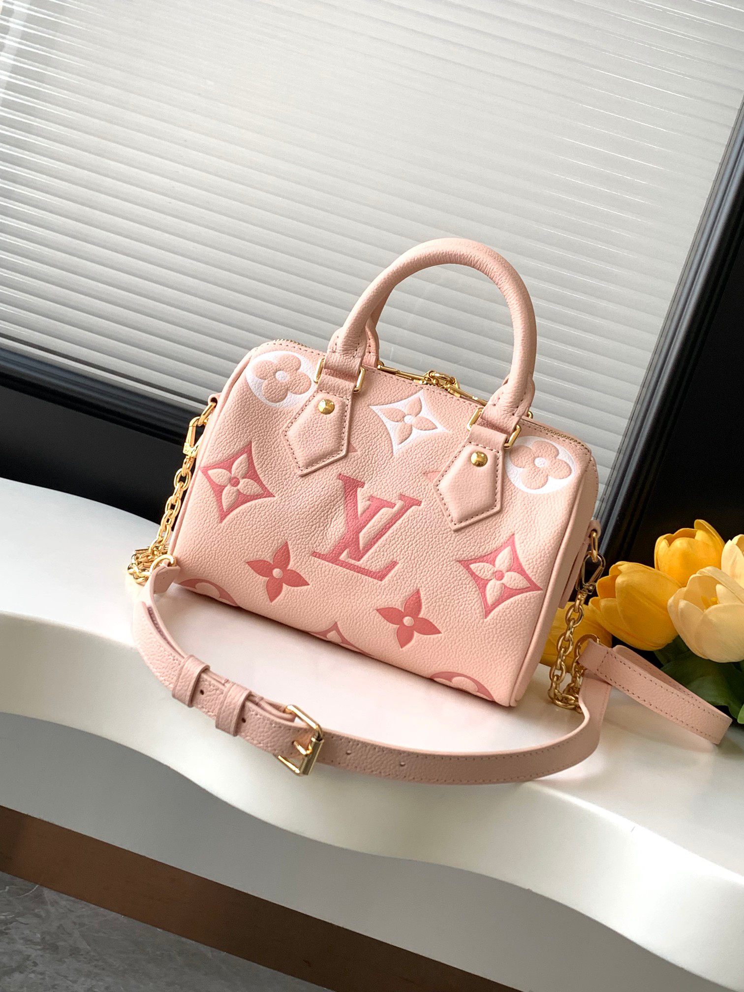 Louis Vuitton Speedy Bandoulière 20 Monogram Empreinte Leather Handbag - Image 3