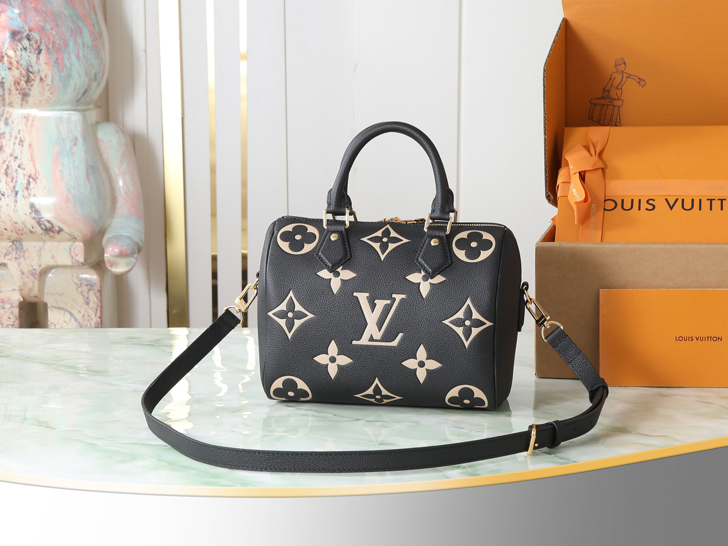 Louis Vuitton Speedy Bandoulière 25 Monogram Empreinte Leather Crossbody Bag - Image 3