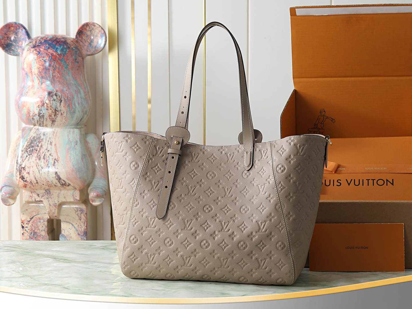 Louis Vuitton All In One MM Monogram Empreinte Leather Tote Bag - Image 3