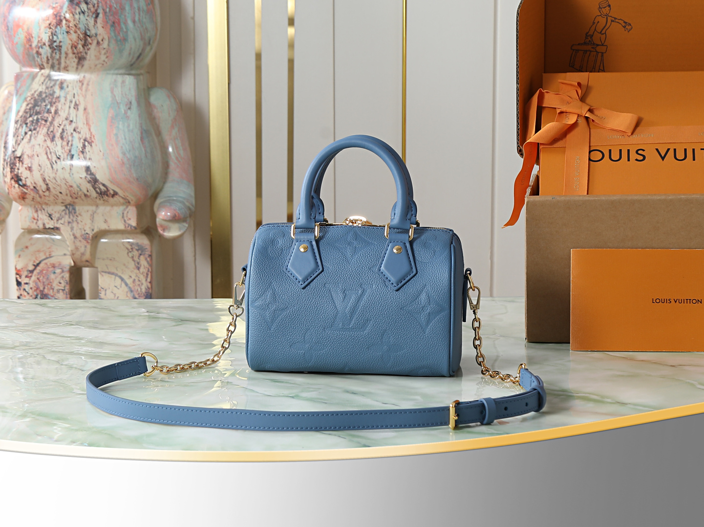 Louis Vuitton Speedy Bandoulière 20 Monogram Empreinte Leather Bag - Image 3
