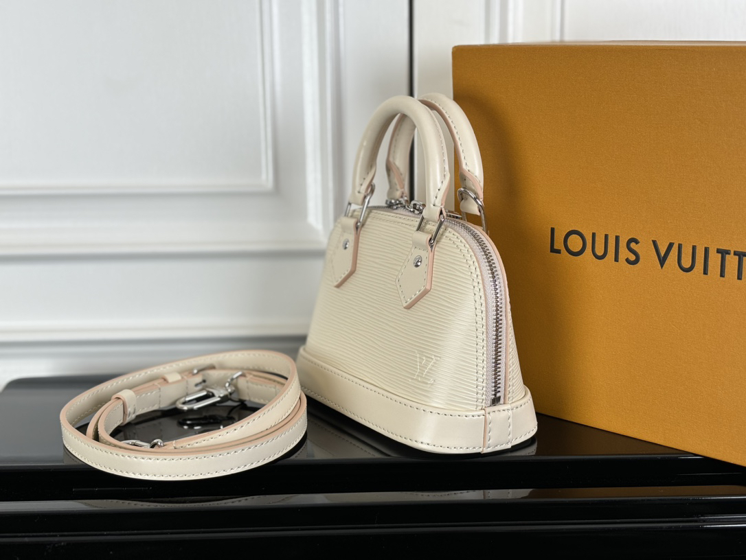 Louis Vuitton Nano Alma Handbag in White Epi Leather - Image 3
