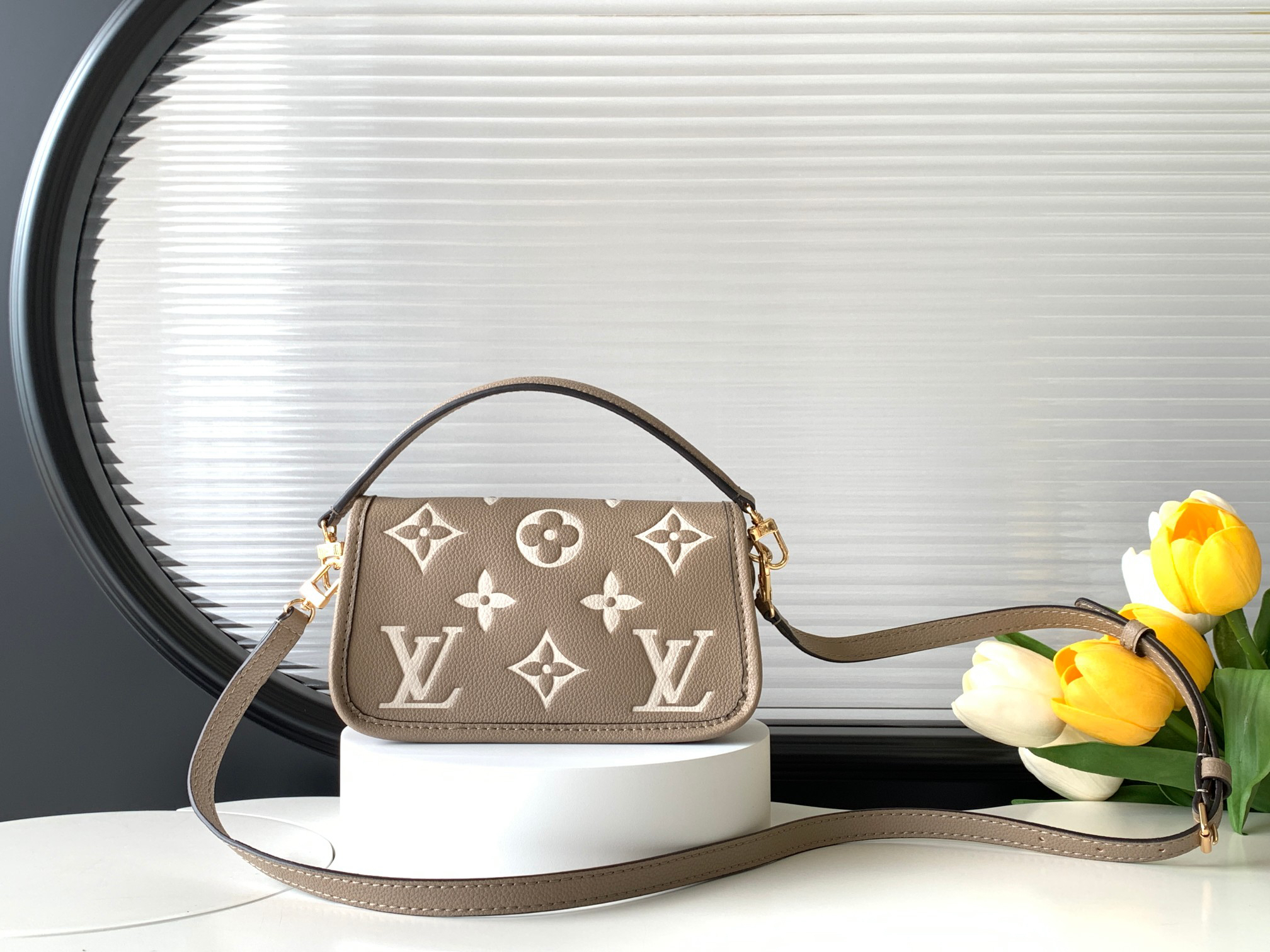 Nano Diane Monogram Empreinte Leather Crossbody Bag – M83300 Apricot - Image 3