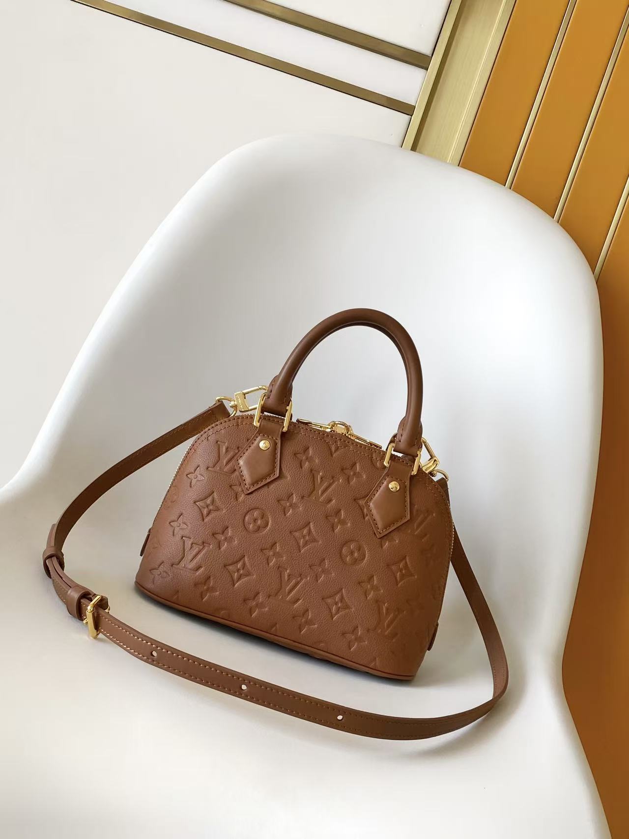 Louis Vuitton Alma BB Handbag in Monogram Empreinte Leather - Image 3