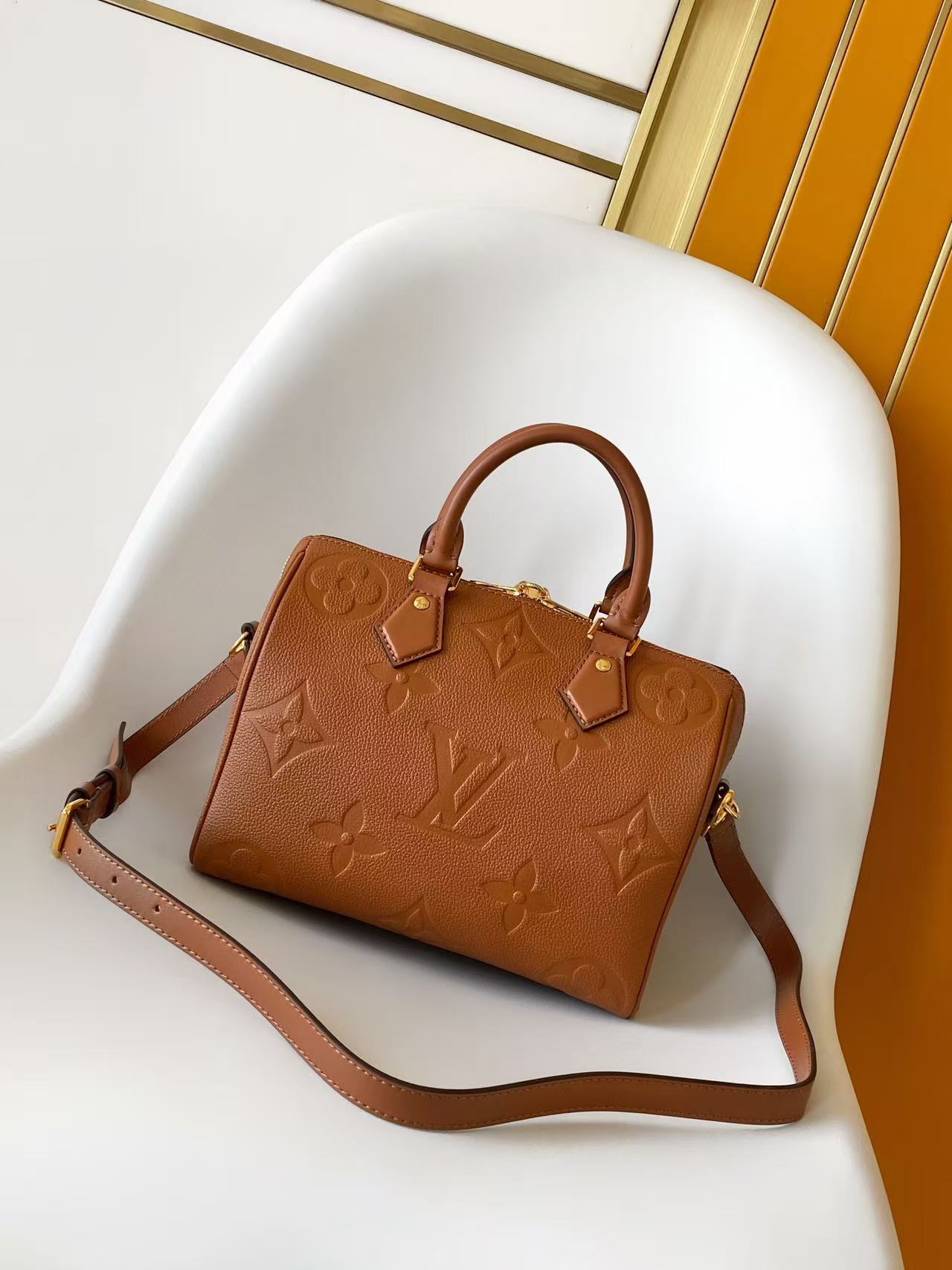 Louis Vuitton Speedy Bandouliere 25 Monogram Empreinte Leather Crossbody Bag - Image 3