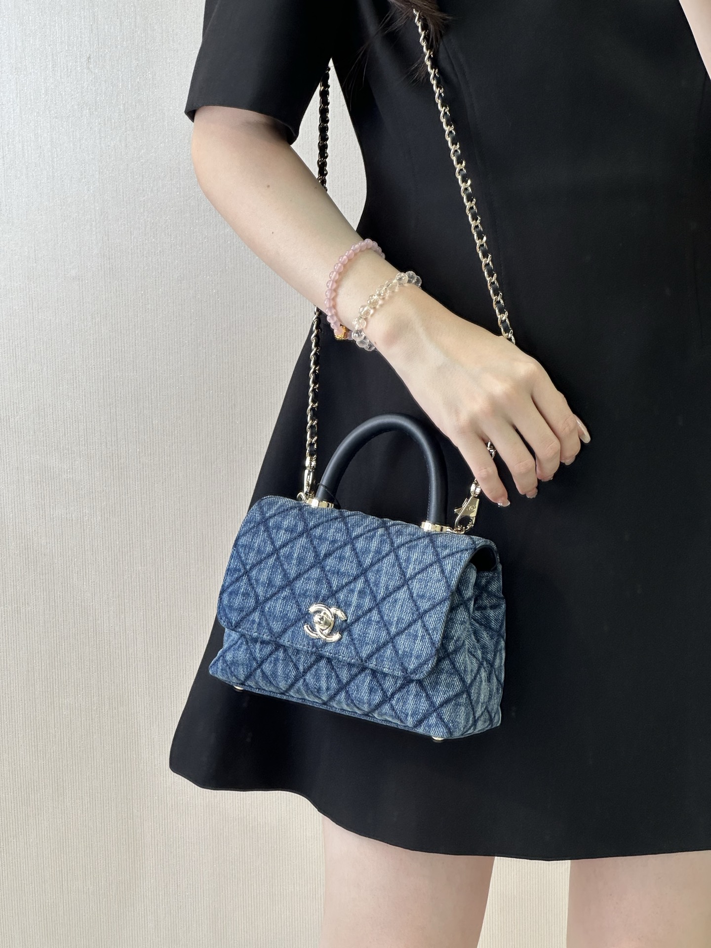 Chanel Coco Handle Mini Denim Handbag - Image 3