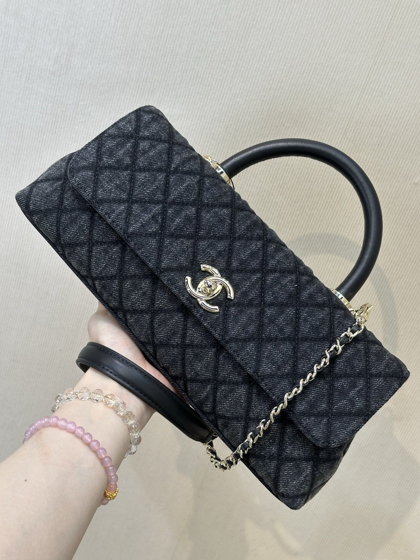 Chanel Coco Handle Denim Handbag - Image 3