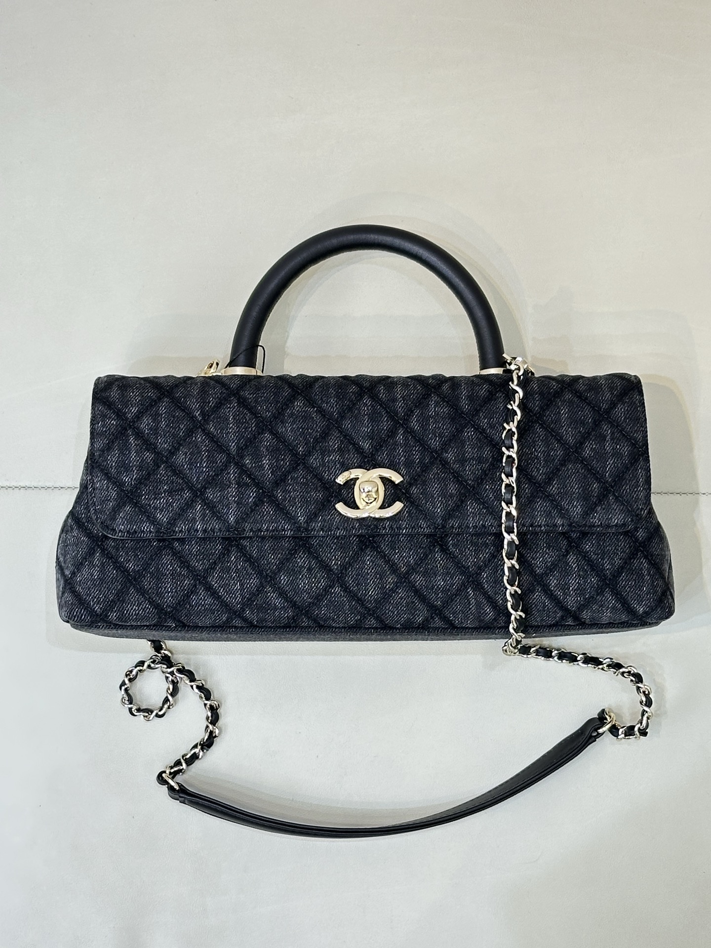 Chanel Coco Handle Denim Handbag - Image 3
