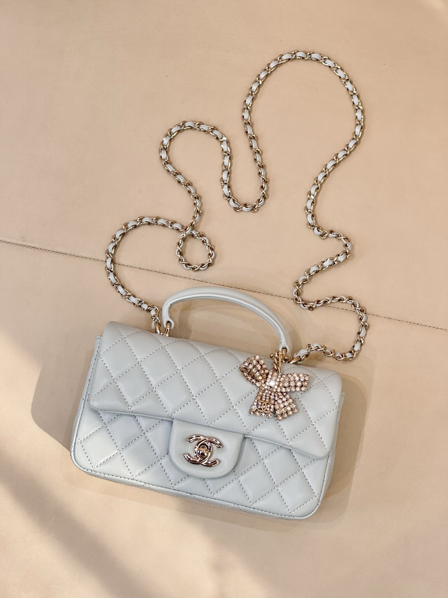 Chanel Classic Flap Mini Shoulder Bag with Handle - Image 3