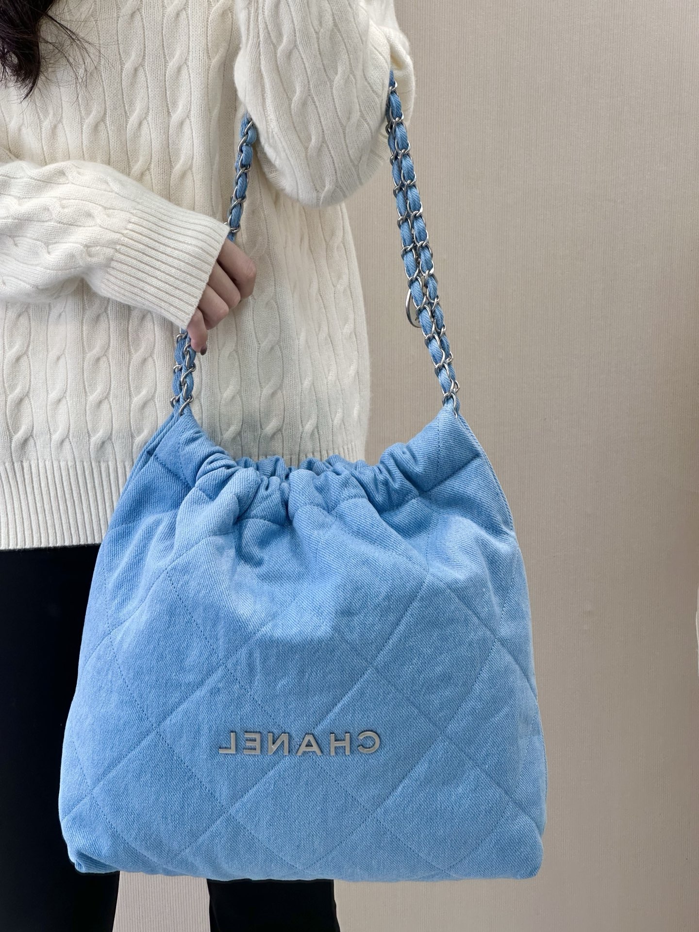 Chanel Denim Tote Bag - Image 3