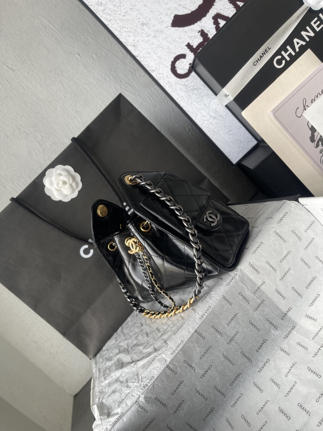 Chanel 25S Mini Hobo Bucket Bag - Image 3