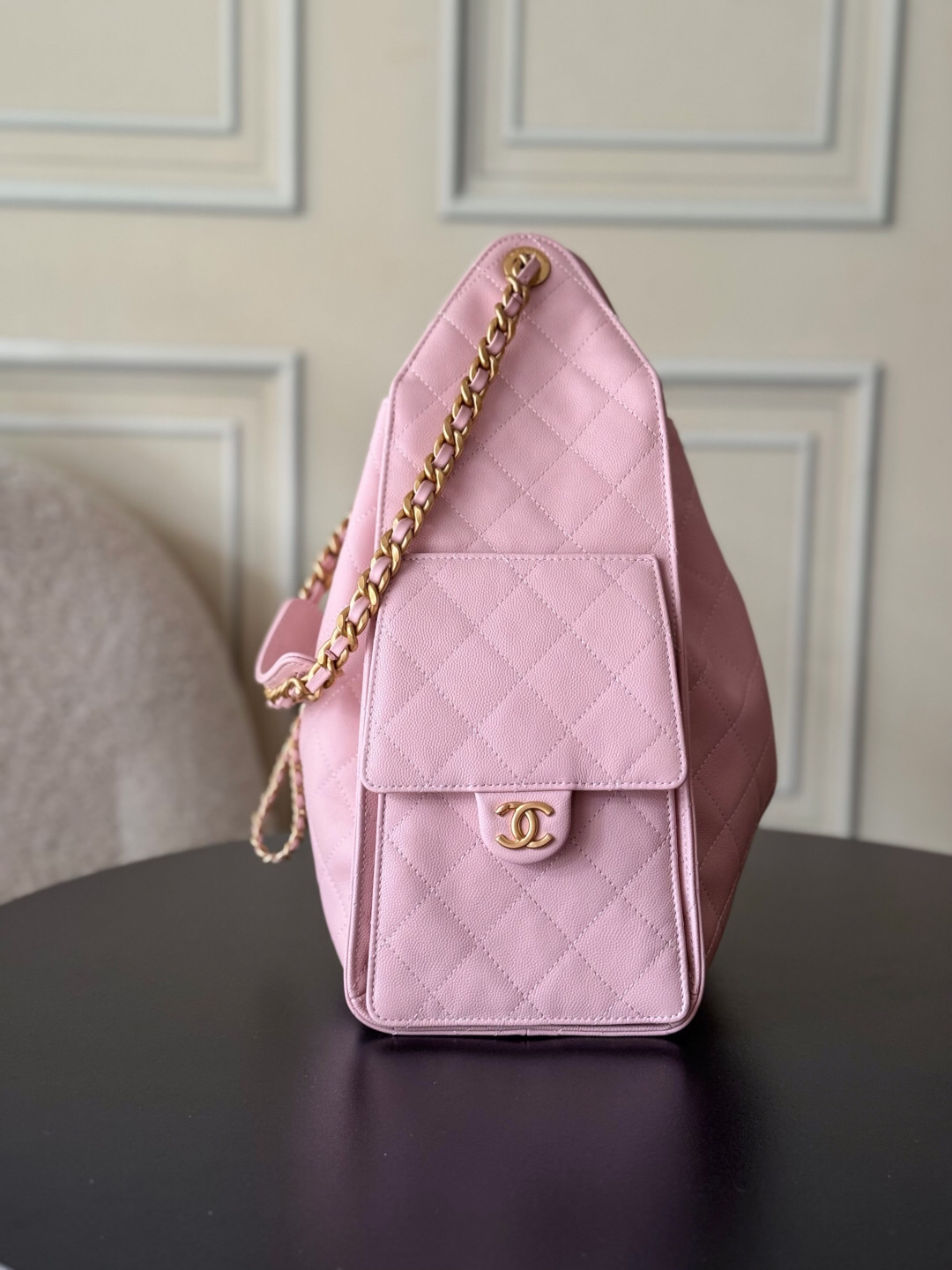 Chanel 25C Quilted Calfskin Hobo Shoulder Bag - Image 3
