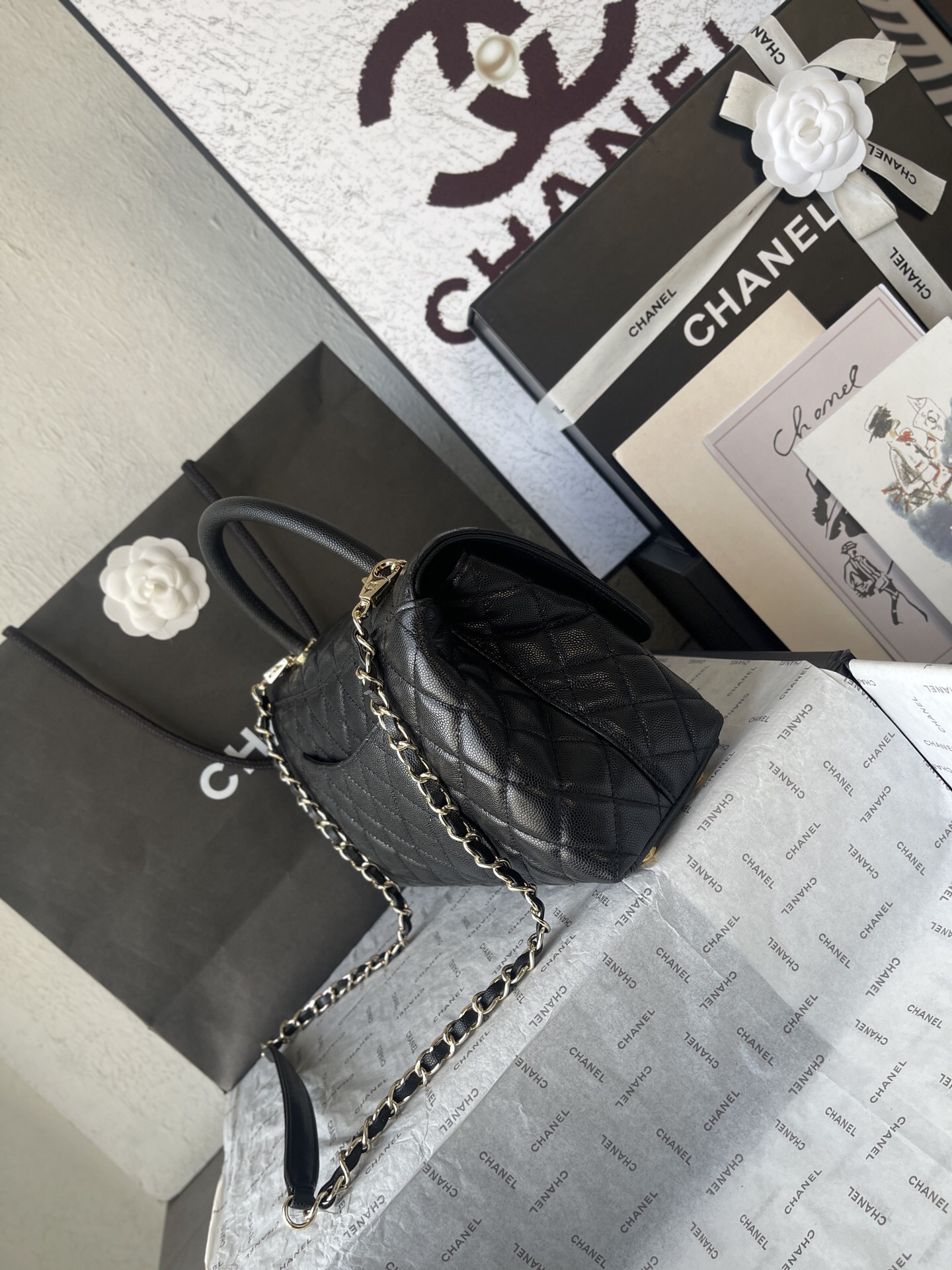 Chanel Coco Handle Mini Flap Top-Handle Bag - Image 3