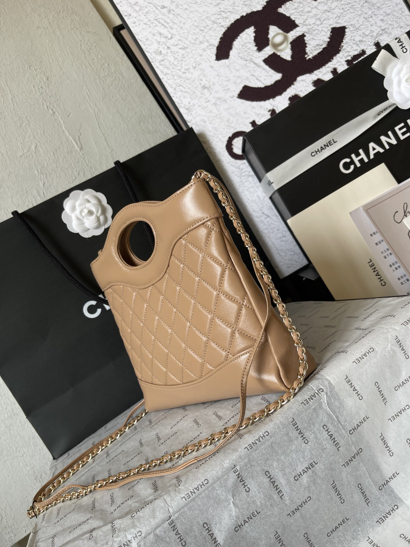 Chanel 23A 31 Bag Mini in Chocolate Brown - Image 3