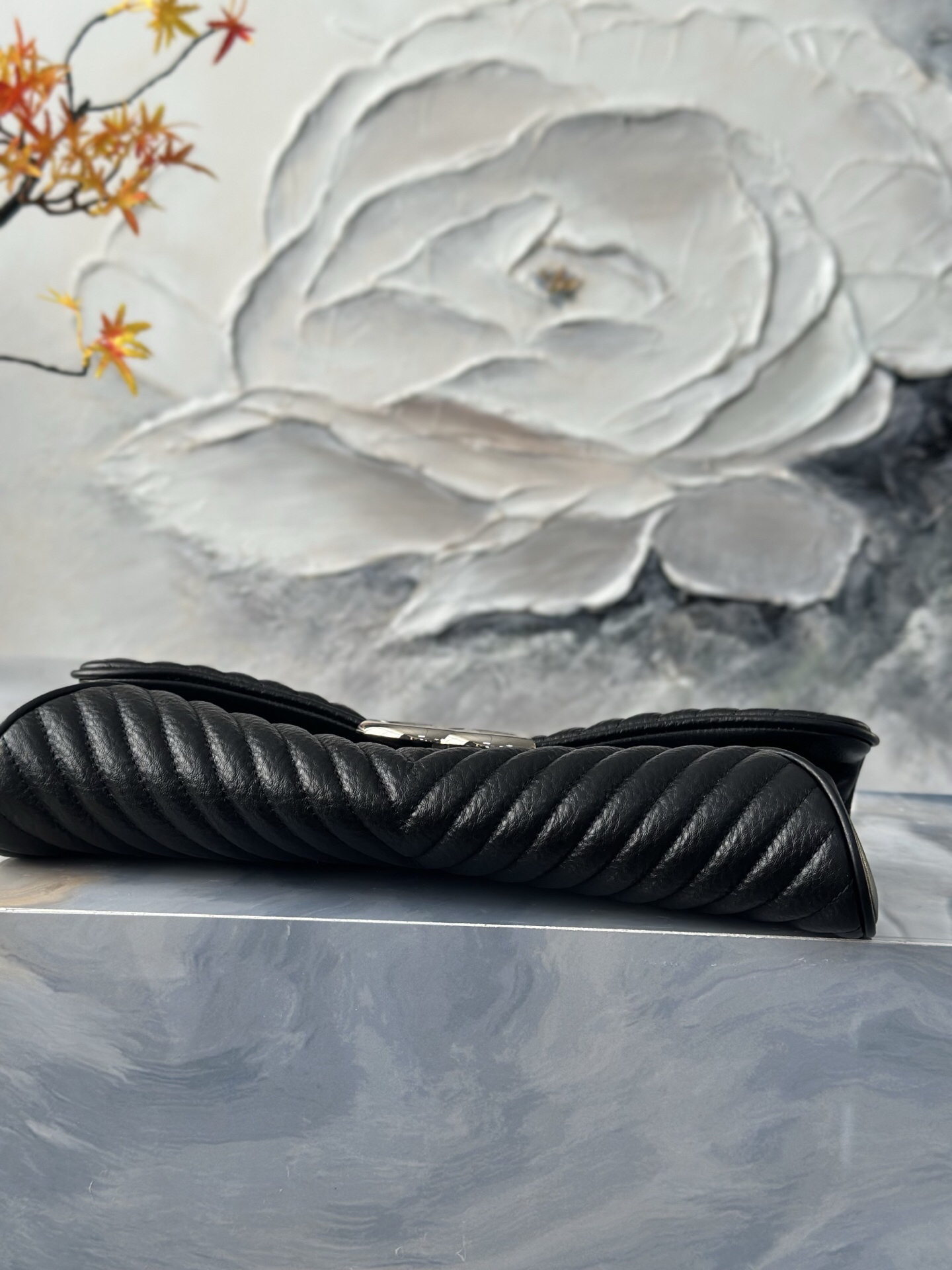Chanel Black Deerskin Evening Clutch Bag - Image 3