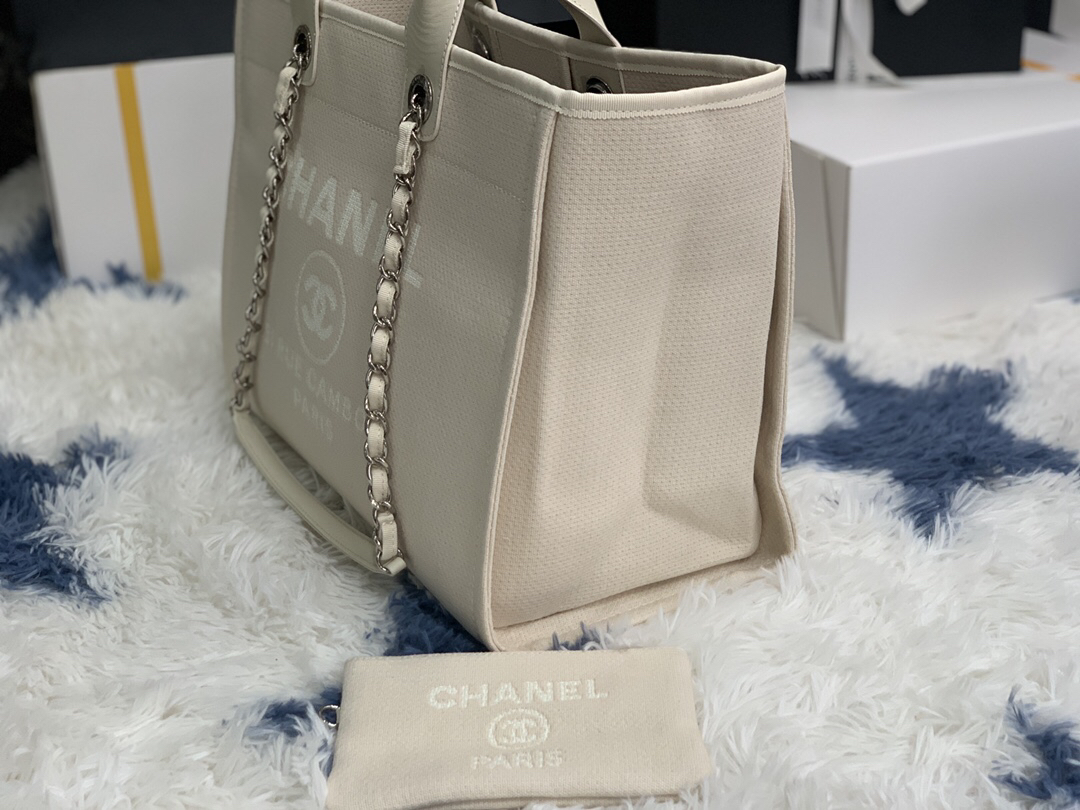 Chanel Denim Canvas Tote Bag - Image 3