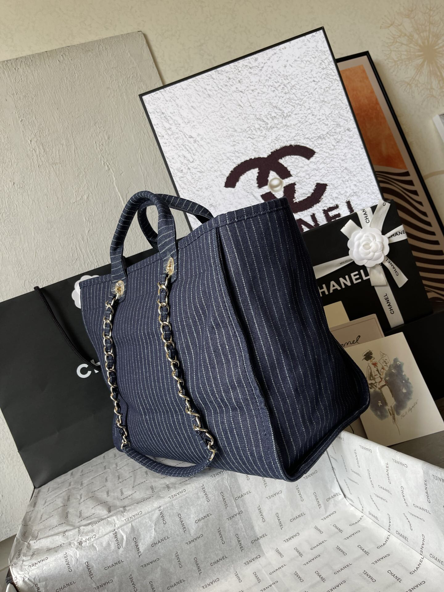 Chanel Travel Shopping Tote Bag - Image 3