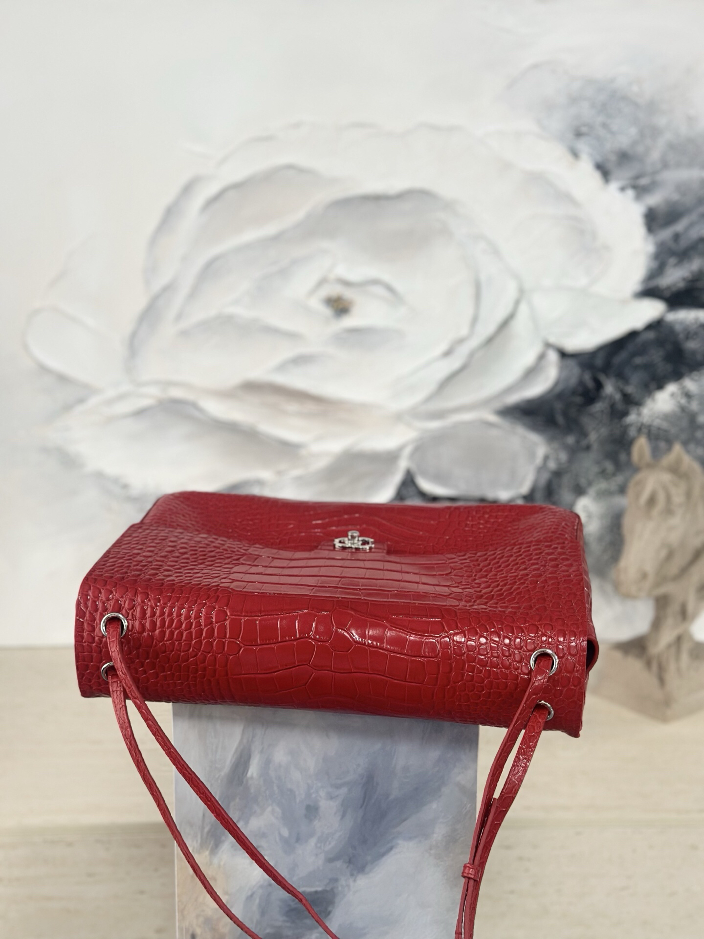 Chanel 26S Maxi Flap Bag in Burgundy Caviar Leather - Image 3