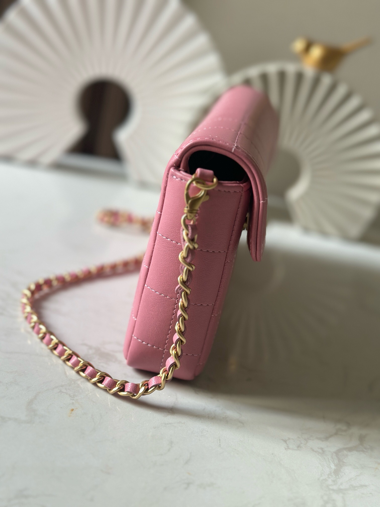 Chanel Vintage Quilted Lambskin Underarm Bag - Image 3
