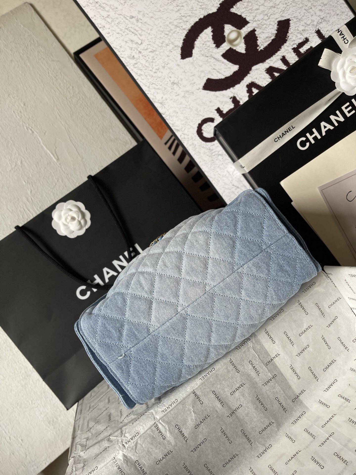 Chanel Denim Hobo Shoulder Bag - Image 3