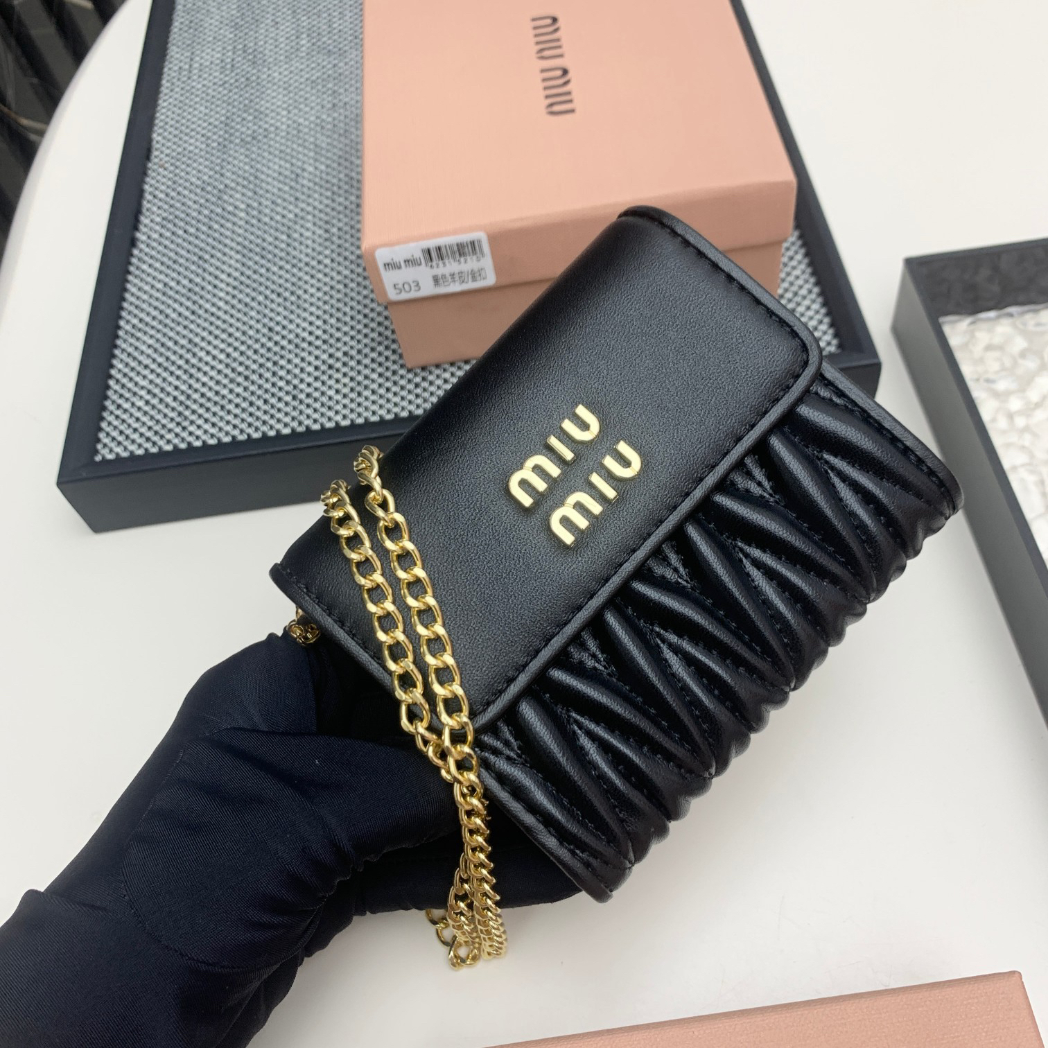 Miu Miu Leather Zip Coin Purse - Image 3